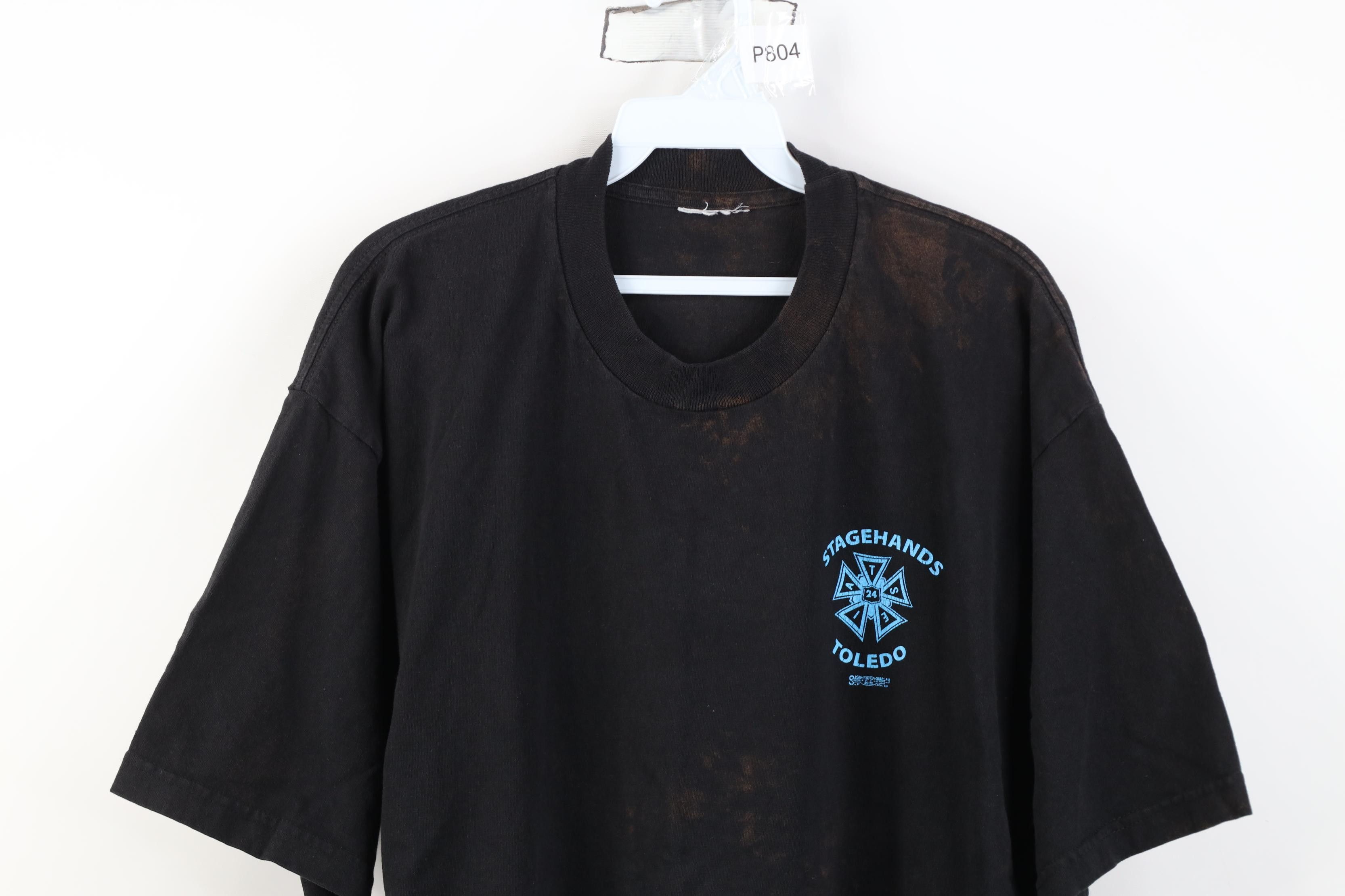 Vintage Vintage 90s Local 24 Union IATSE Stagehands Toledo T-Shirt Size US L / EU 52-54 / 3 - 2 Thumbnail