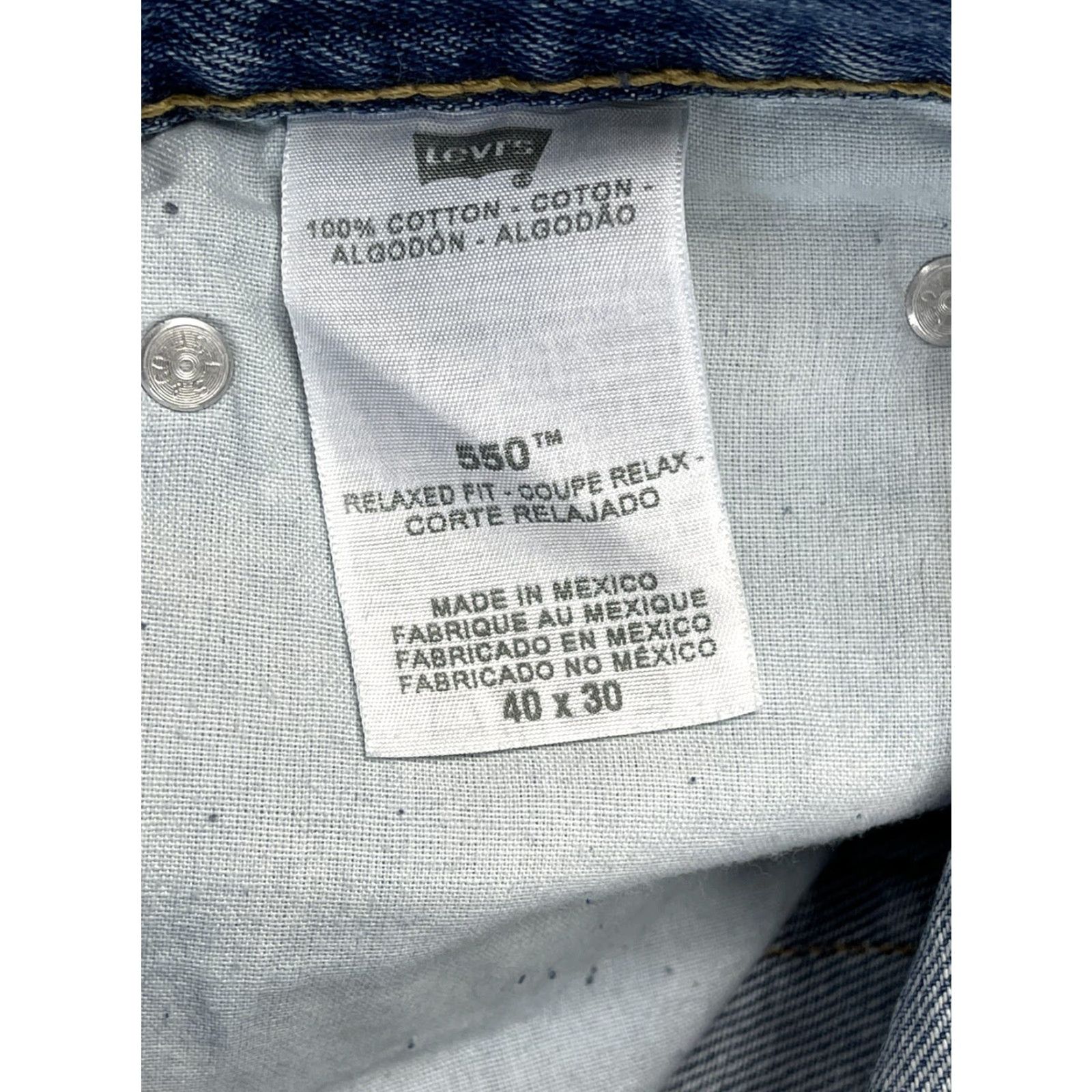 Levi's LEVI'S VINTAGE 550 Relaxed Fit Jeans Straight Leg Adult 40x30 Blue Denim Size US 40 / EU 56 - 5 Thumbnail