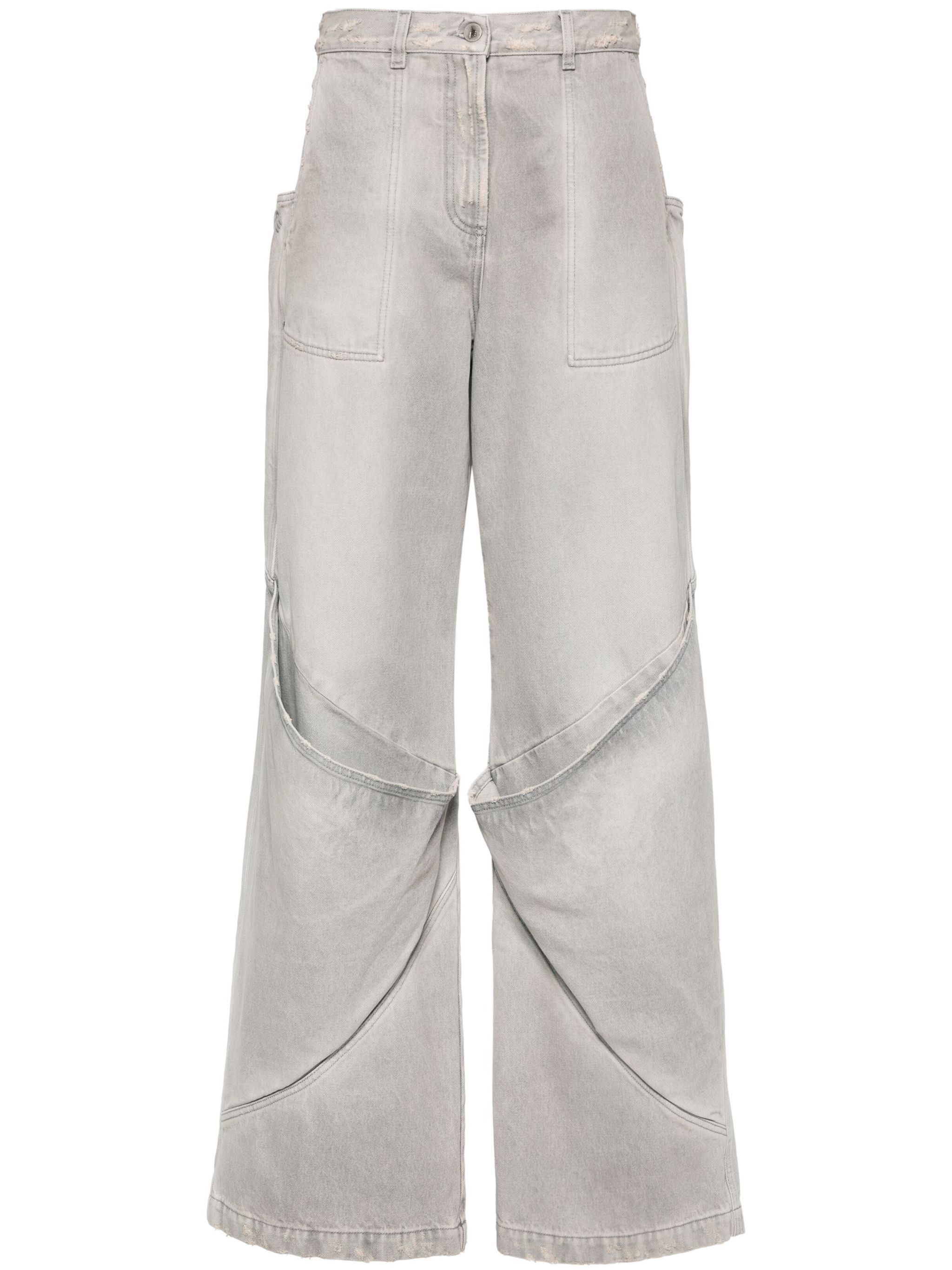 The Attico o1s22i1n1024 Baggy Jeans in Grey Size 26" / US 2 / IT 38 - 1 Thumbnail