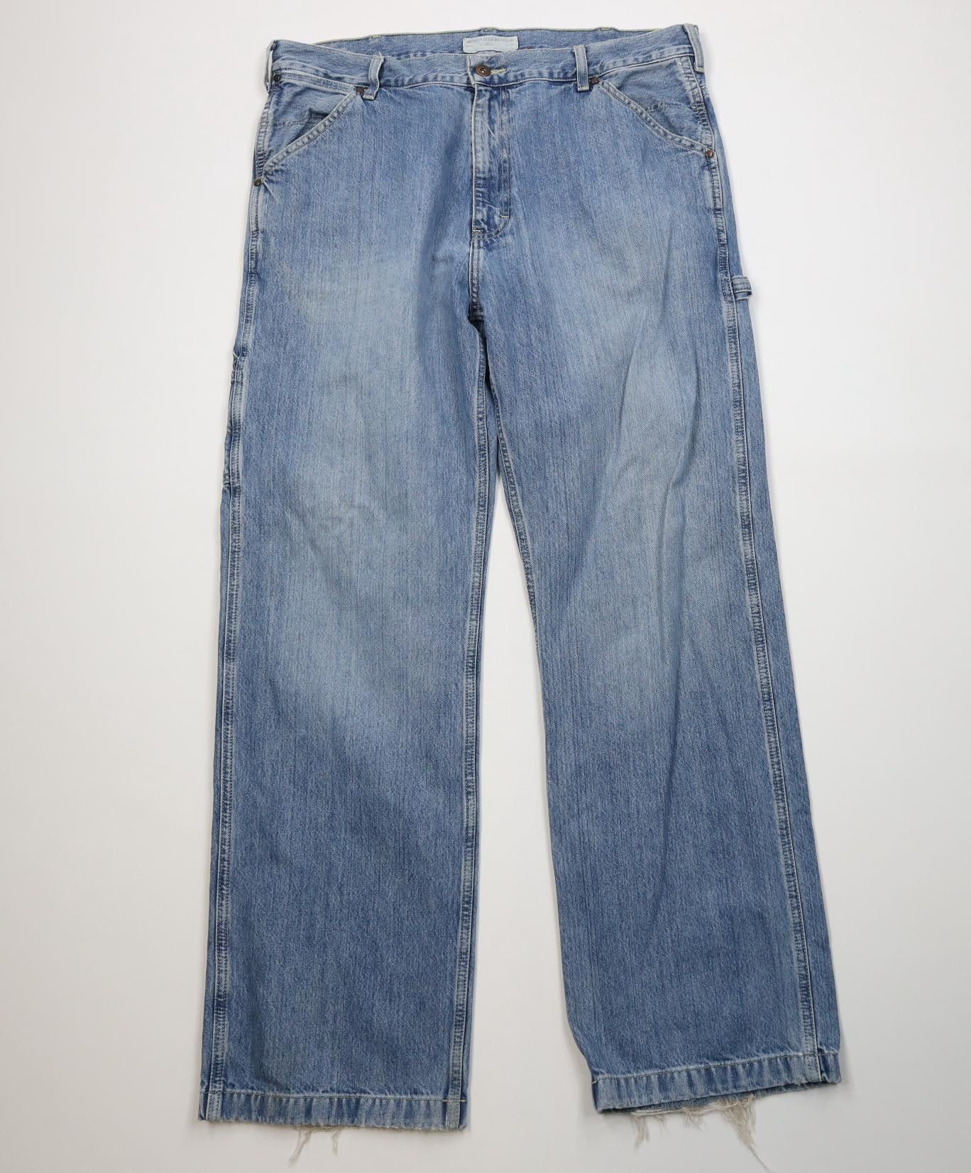American Eagle Outfitters Vintage 90s Y2K American Eagle Wide Leg Dungaree Denim Jeans Size US 36 / EU 52 - 1 Thumbnail