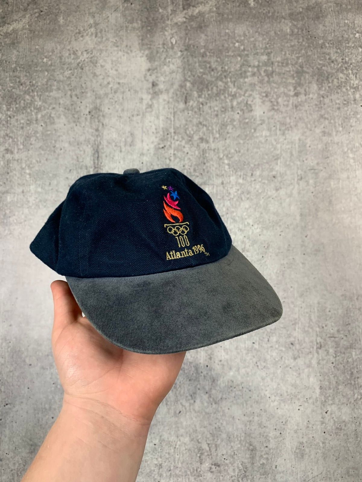 Pre-owned Champion X Usa Olympics Vintage Usa Atlanta 1996 Olympic Games Cap In Blue