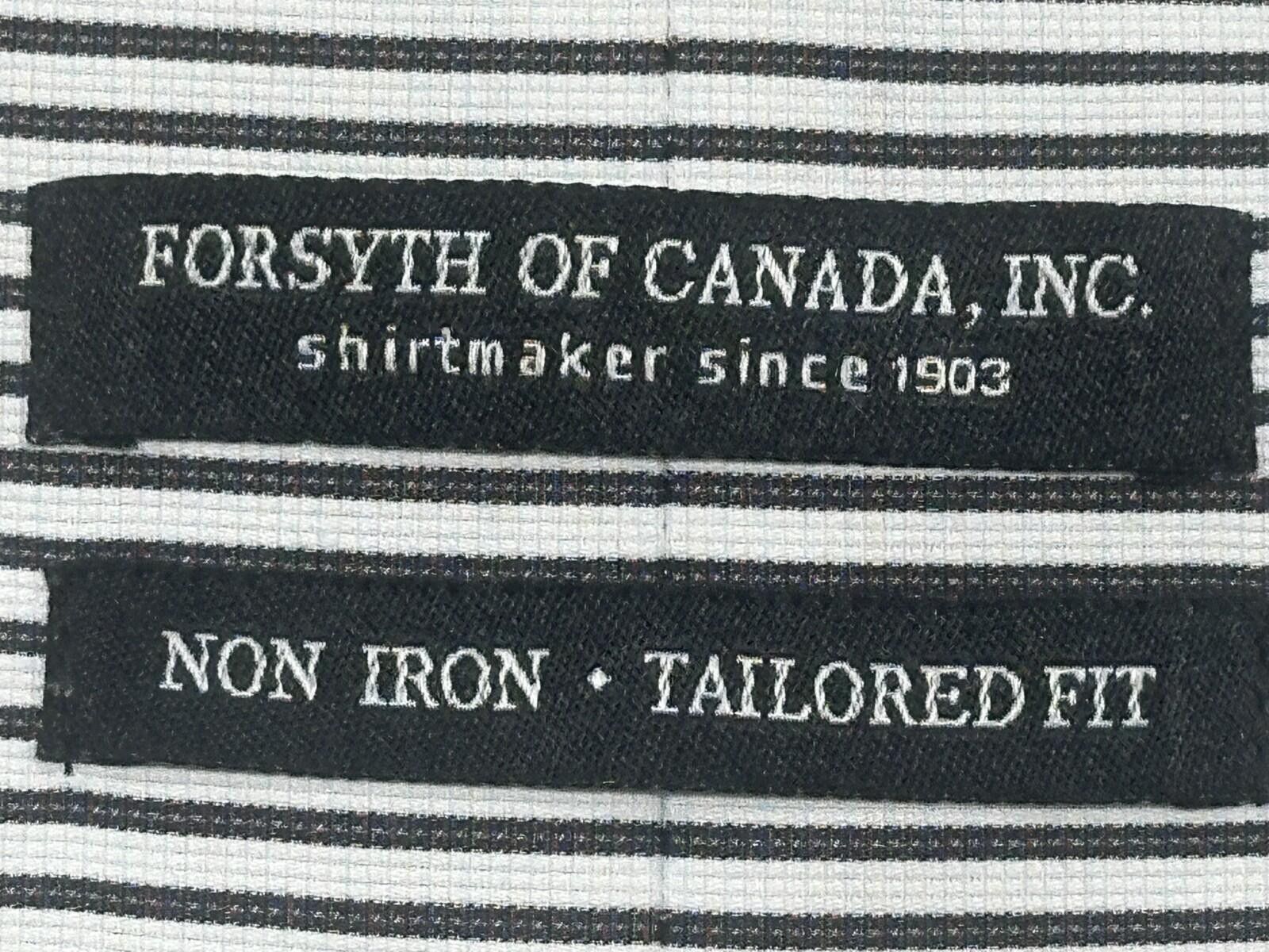 Other Forsyth Canada 2-Ply Cotton No-Iron Button Up Black Men XL Size US XL / EU 56 / 4 - 7 Thumbnail