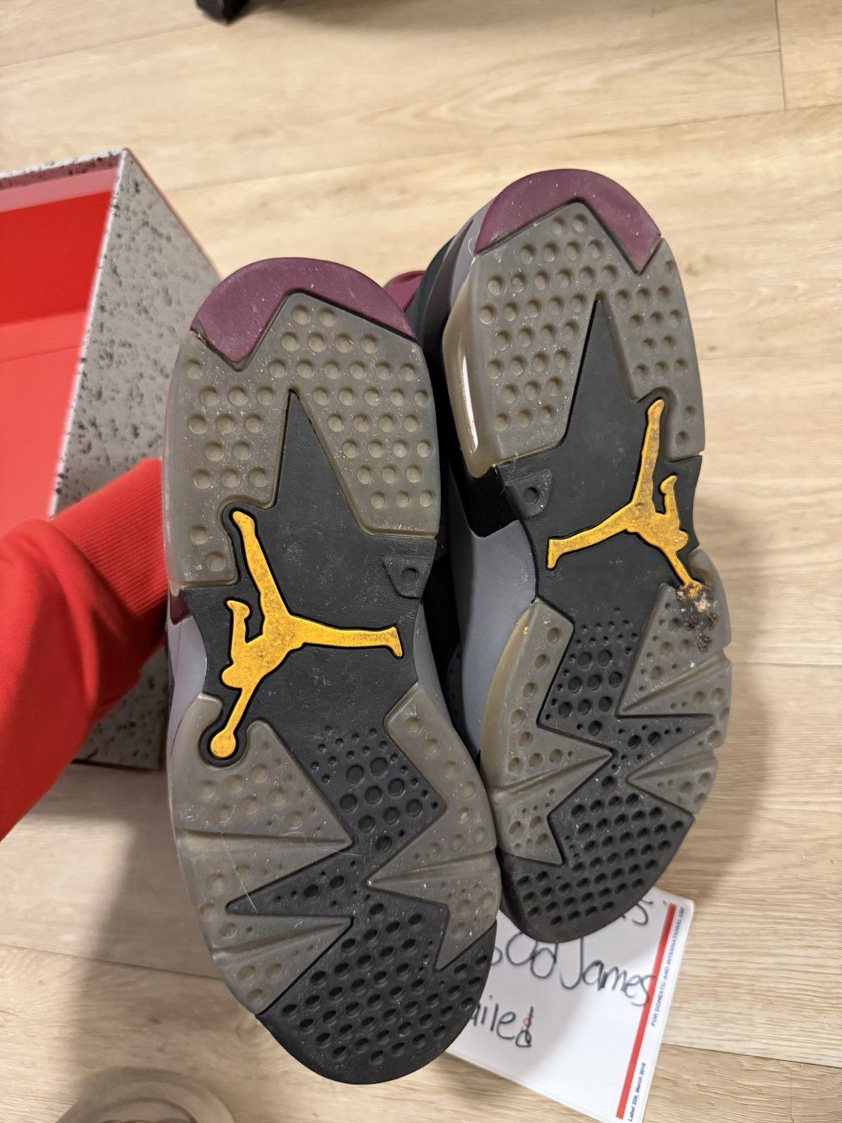 Nike Jordan 6 Bordeaux Size US 9.5 / EU 42-43 - 5 Thumbnail
