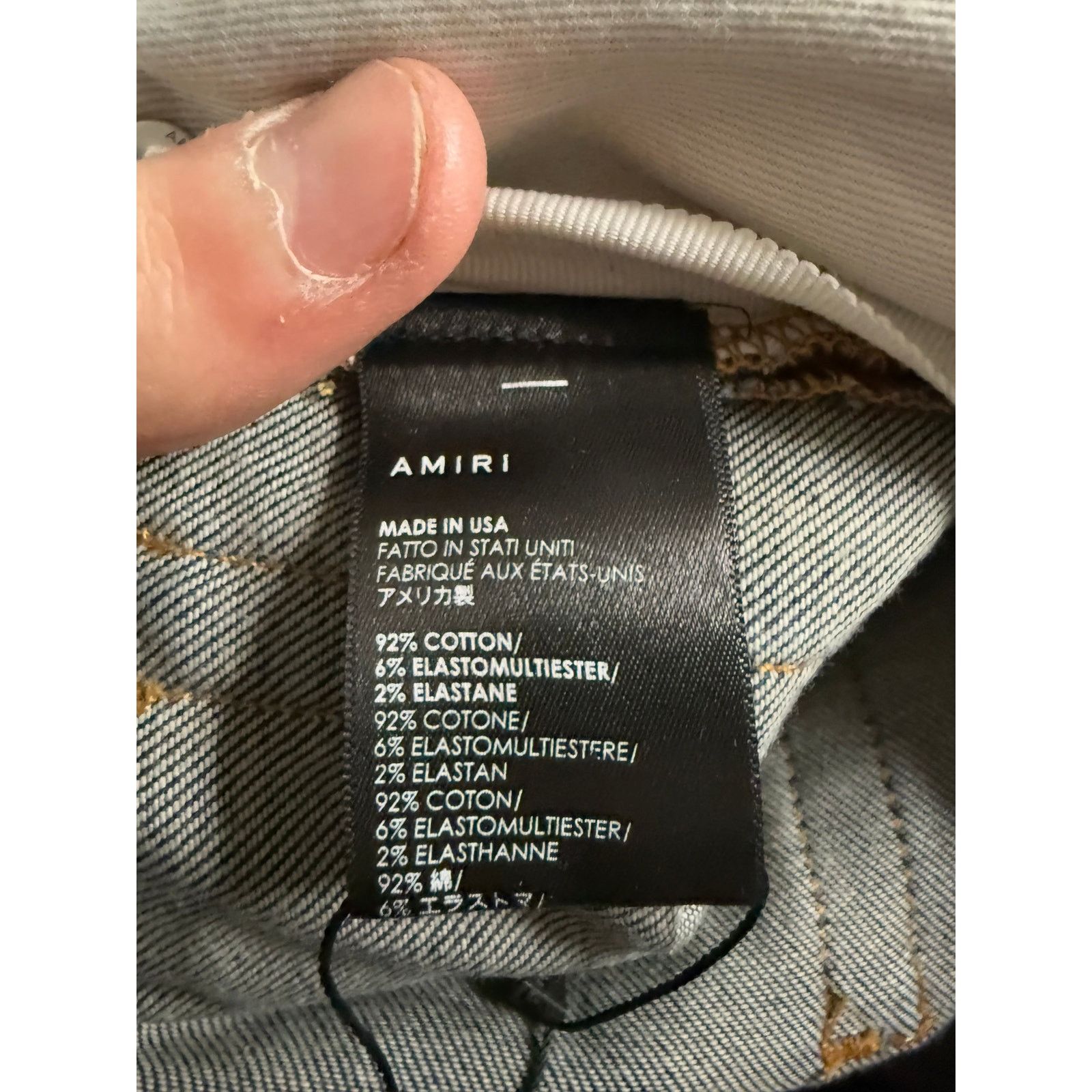 Amiri Amiri Jeans Navy Thrasher Used 32 Size US 32 / EU 48 - 4 Thumbnail