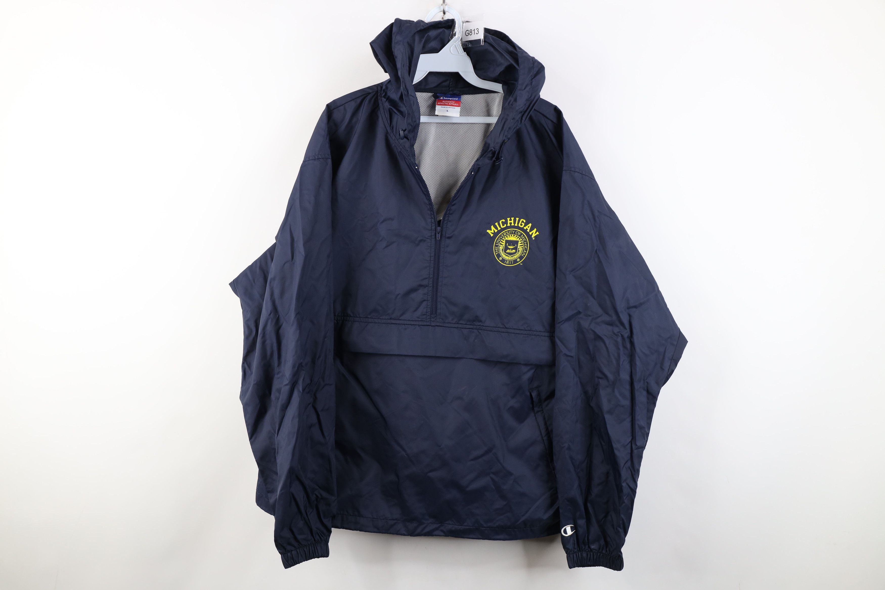 Champion Vintage Champion University of Michigan Hooded Anorak Jacket Size US L / EU 52-54 / 3 - 1 Thumbnail