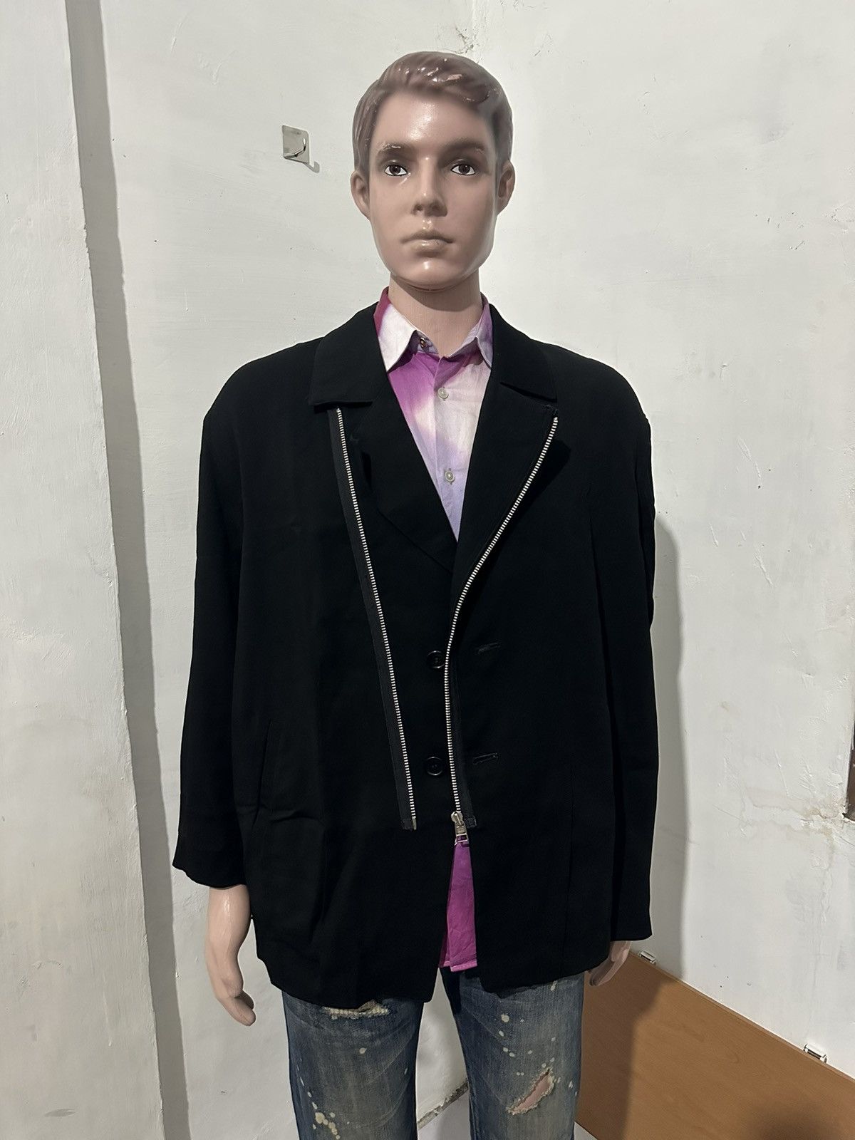 Issey Miyake Rare!!! Archives Issey Miyake Tsumori Chisato Zipped Blazers Size 38S - 2 Thumbnail
