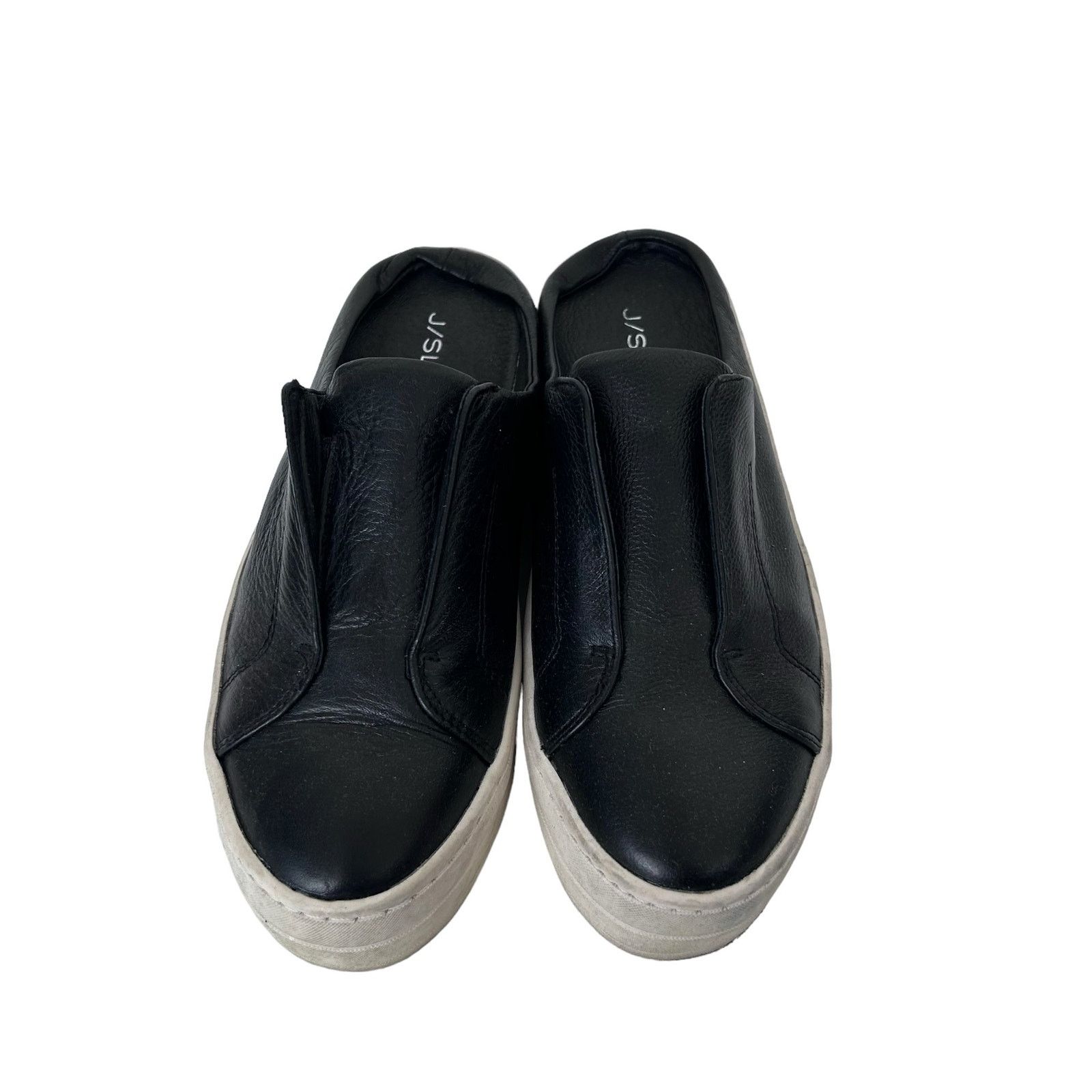 J/Slides J Slides Black Leather Slip On Shoes Sz 6 Size US 6 / IT 36 - 3 Thumbnail