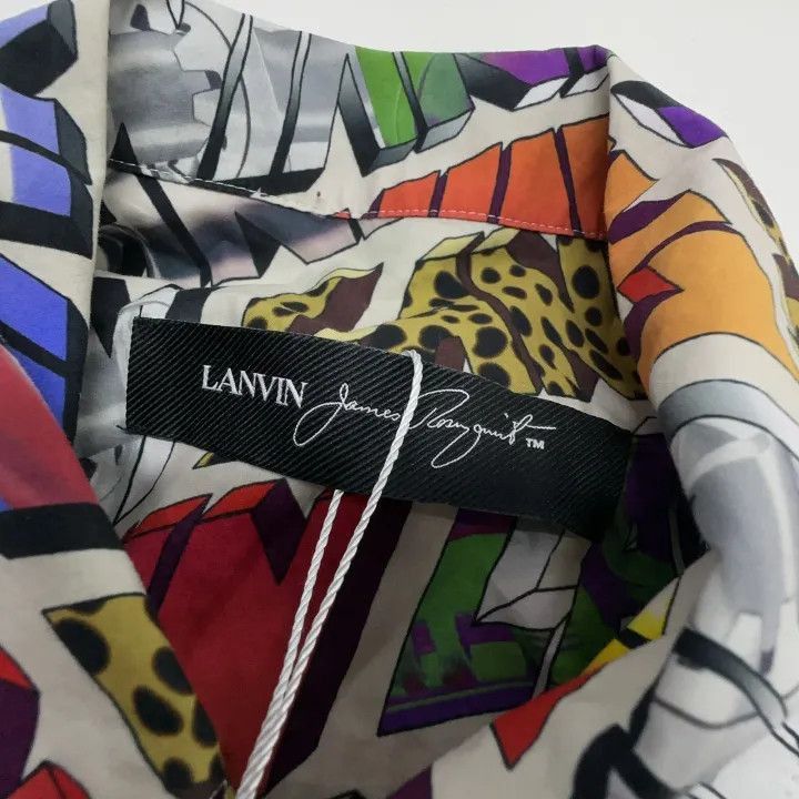 Lanvin Lanvin FW21 Multicolor Logo Print Long Sleeve Shirt -2508 Size US M / EU 48-50 / 2 - 5 Thumbnail