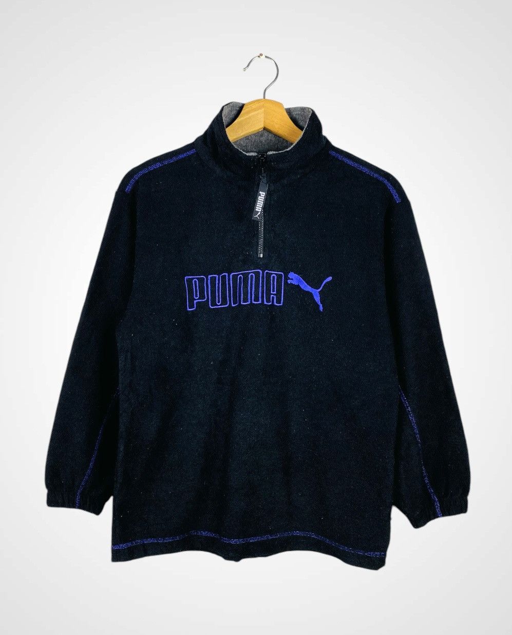 Puma Rare Vintage 90s Puma Halfzipper Sweatshirt Size US S / EU 44-46 / 1 - 1 Thumbnail
