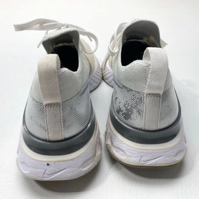 Nike Nike React Infinity Run Flyknit CD4372-101 Size 9.5 True White/Metallic Silver Size US 10 / IT 40 - 4 Thumbnail