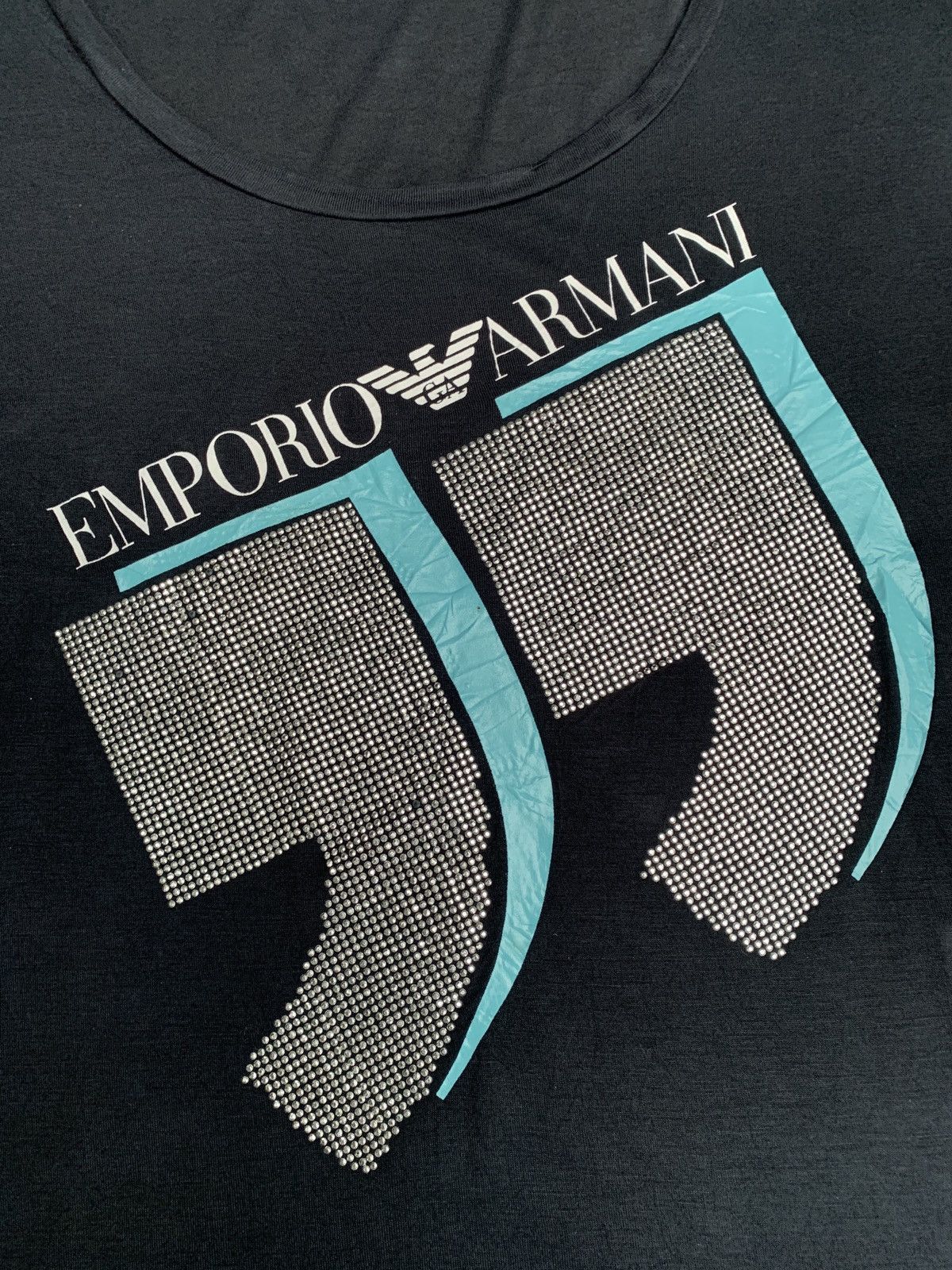 Armani × Emporio Armani × Giorgio Armani Emporio Armani Italy Sparkle Graphic Top Size S / US 4 / IT 40 - 2 Thumbnail