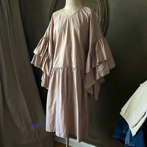 SOFIE D'HOORE Rare Sofie d’hoore oversized dress v neck ruffle sleeve Size M / US 6-8 / IT 42-44 - 2 Thumbnail