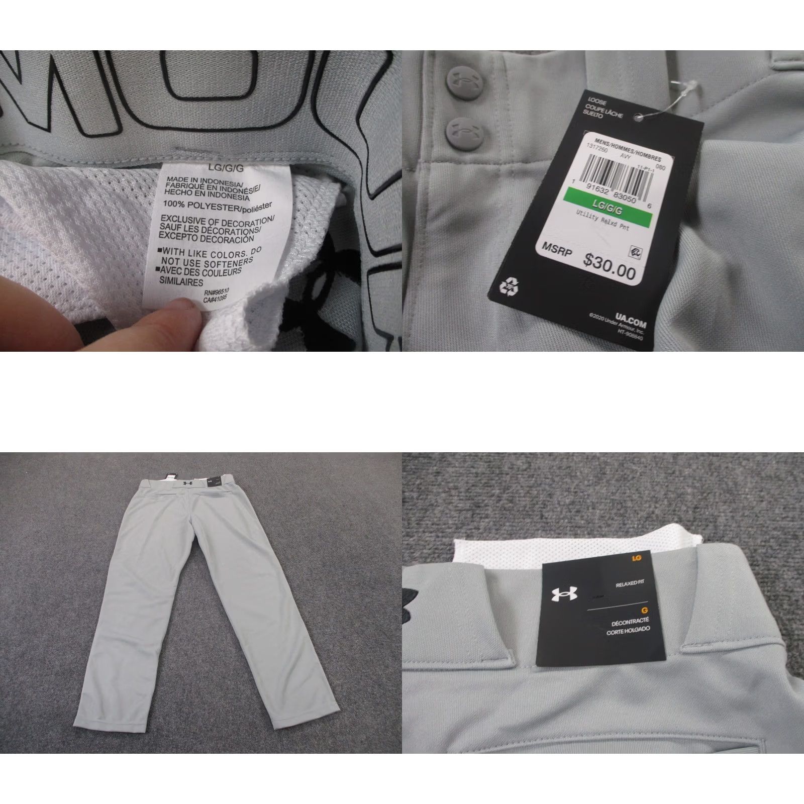 Under Armour Under Armour Pants Mens L Gray Performance Chino Stretch Tech Relaxed NEW Size US 34 / EU 50 - 8 Thumbnail