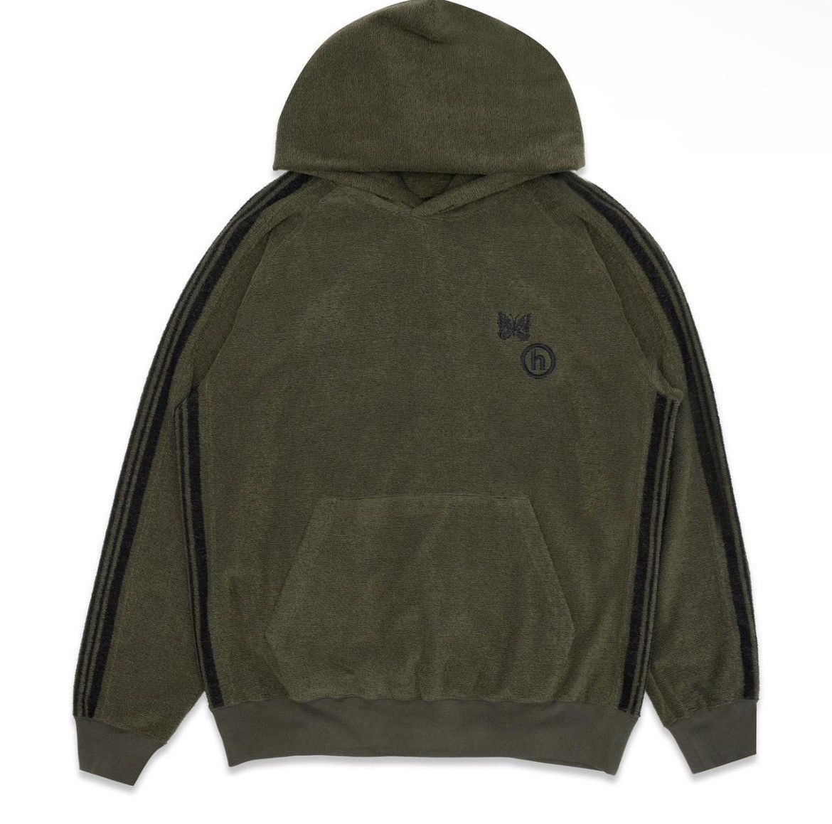 Needles Needles X Hidden Track Hoodie Pile JQ Olive Green Size US M / EU 48-50 / 2 - 2 Thumbnail