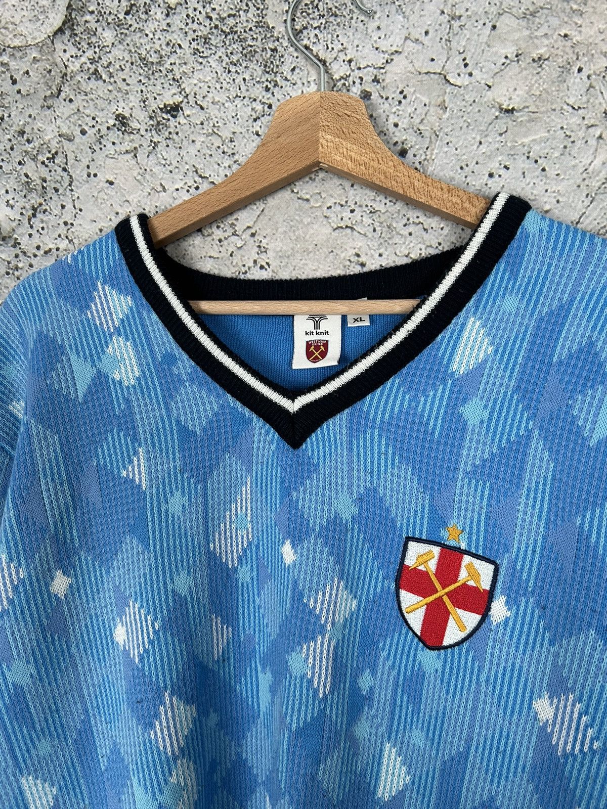 Vintage West Han United Soccer Sweater Knit Football Hype Merch Size US XL / EU 56 / 4 - 3 Thumbnail