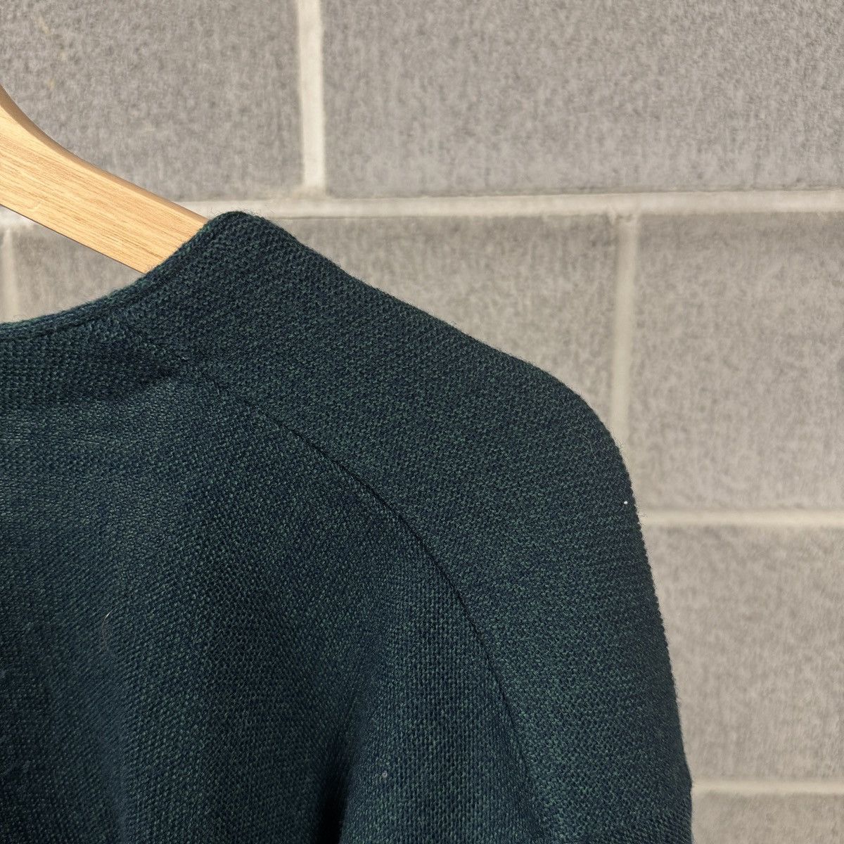 Vintage 90s Dark Green Blue Cardigan Sweater ERD Grunge Chrome Size US L / EU 52-54 / 3 - 6 Thumbnail