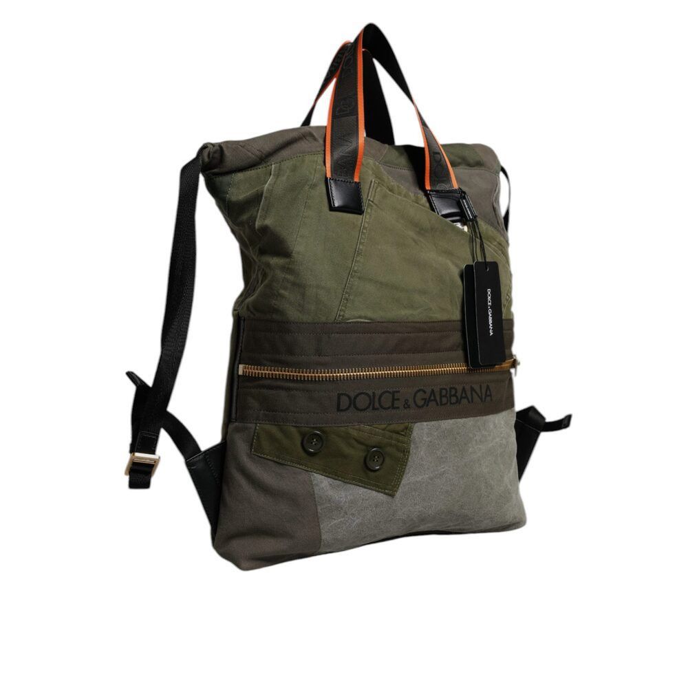 Dolce & Gabbana Dolce & Gabbana Military Green Patchwork Rucksack Backpack B Size ONE SIZE - 3 Thumbnail