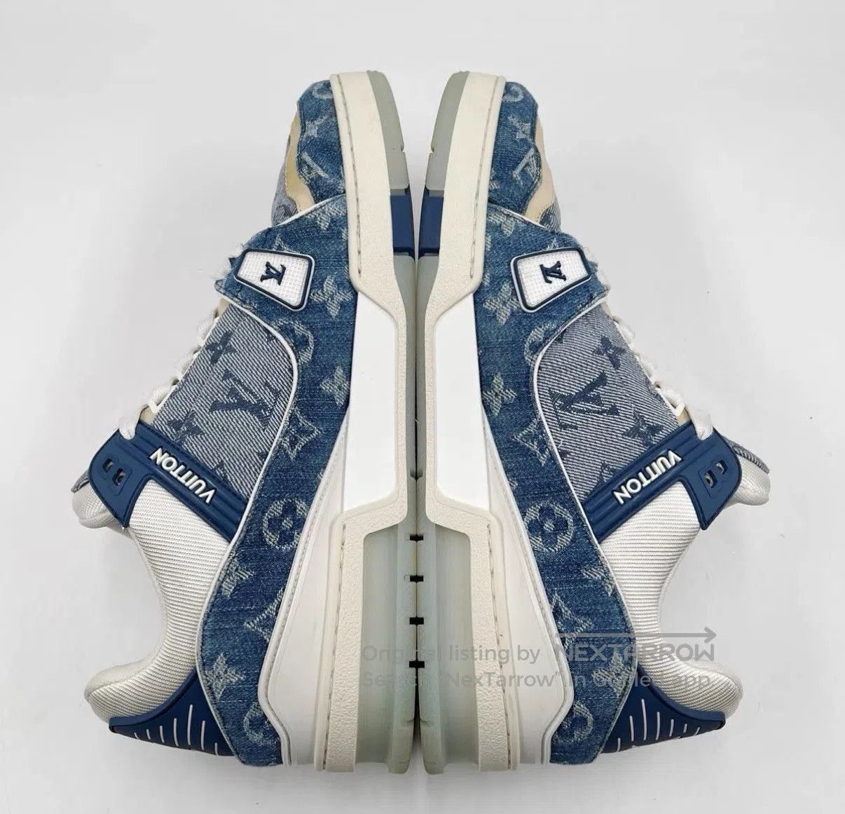 Louis Vuitton Blue Lowtop Sneakers Size 9.5. Size US 9.5 / EU 42-43 - 5 Thumbnail