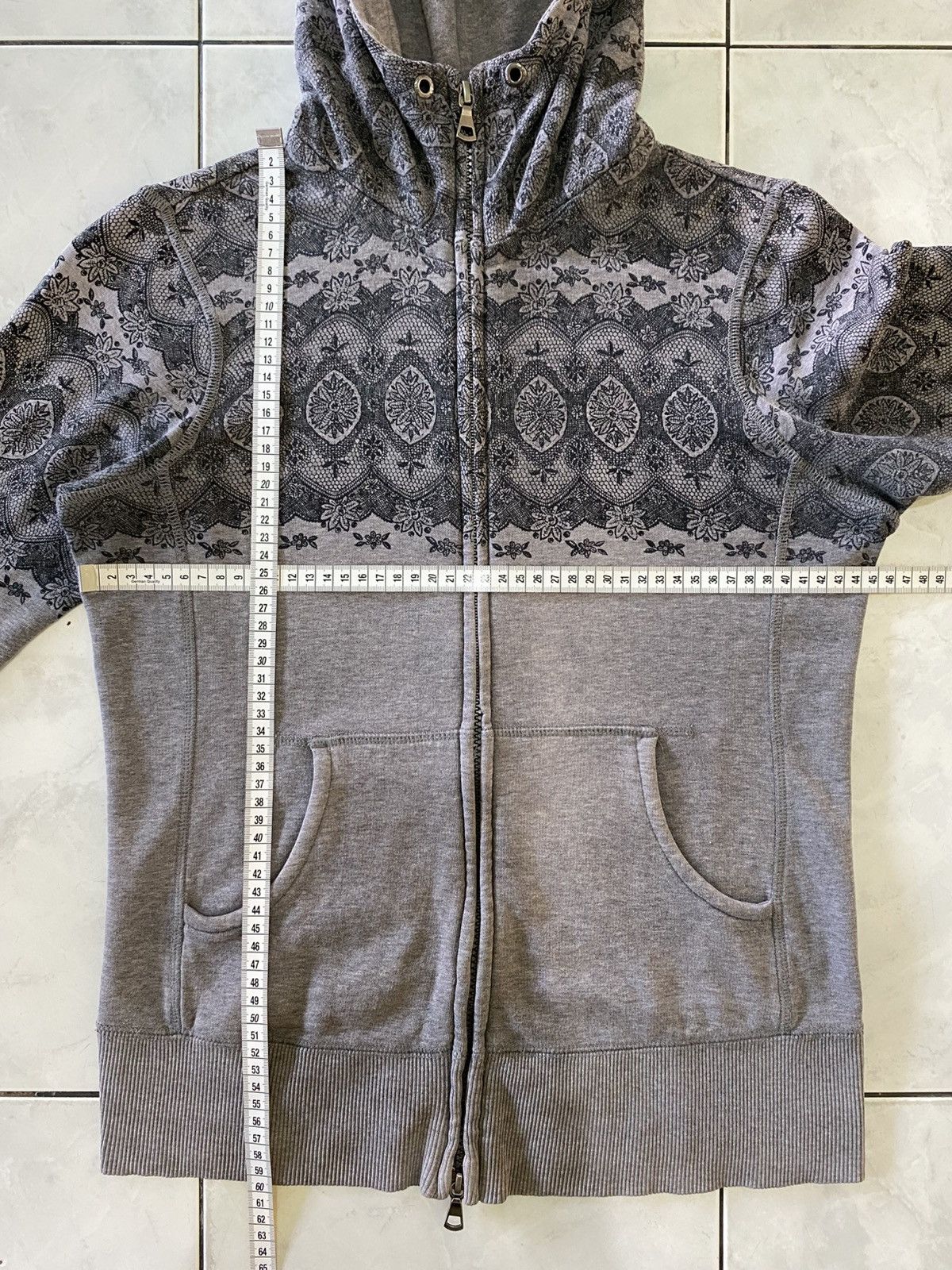 Japanese Brand Uniqlo Luxury Hood Zip Hoodie Grey Tribal Pattern Y2K Jacket Size M / US 6-8 / IT 42-44 - 20 Thumbnail