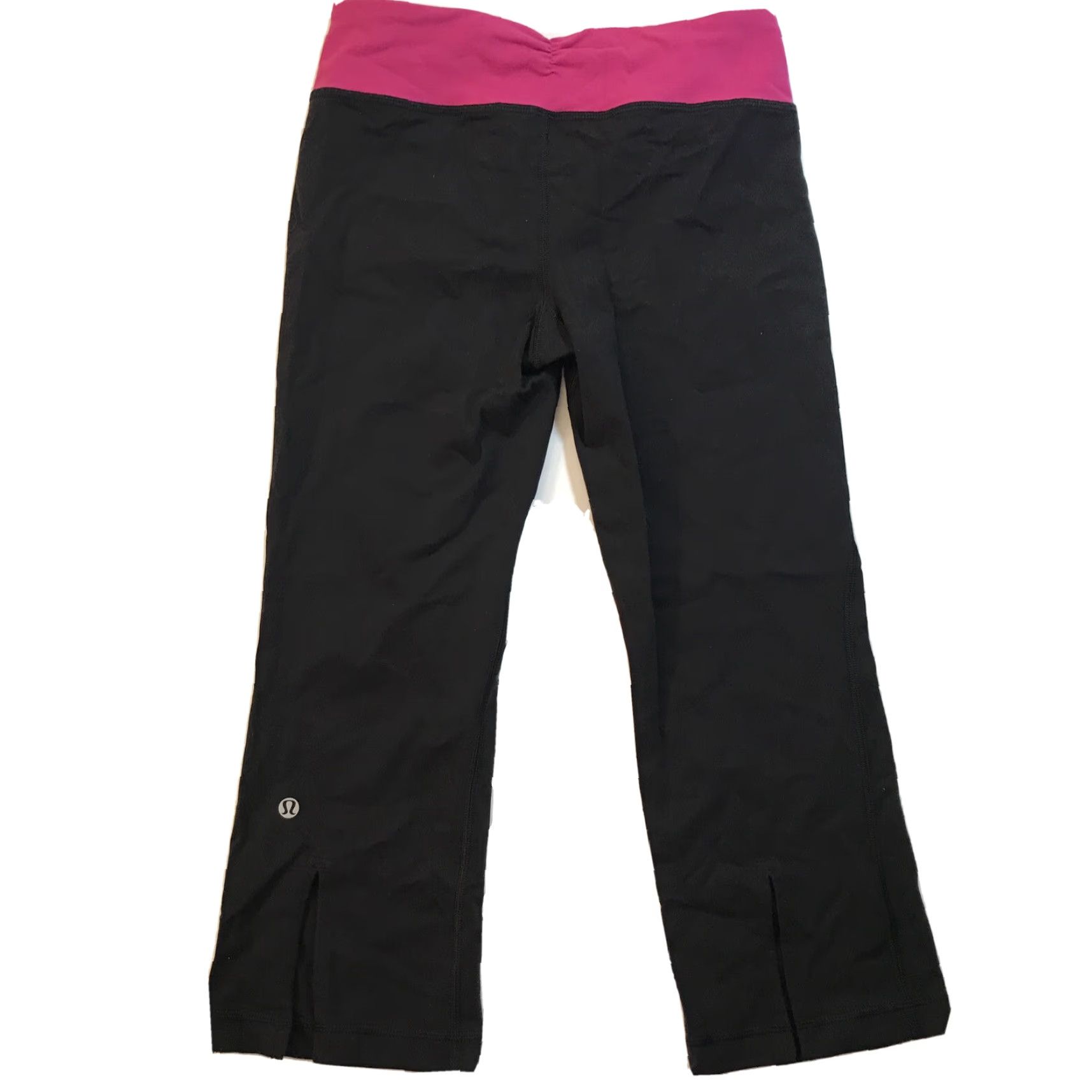 Lululemon Lululemon Capri Leggings - Womens Size 4 - Black Pink - Yoga Gym Workout Pockets - Regular Inseam 20" Size 24" / US 00 / IT 34 - 2 Thumbnail