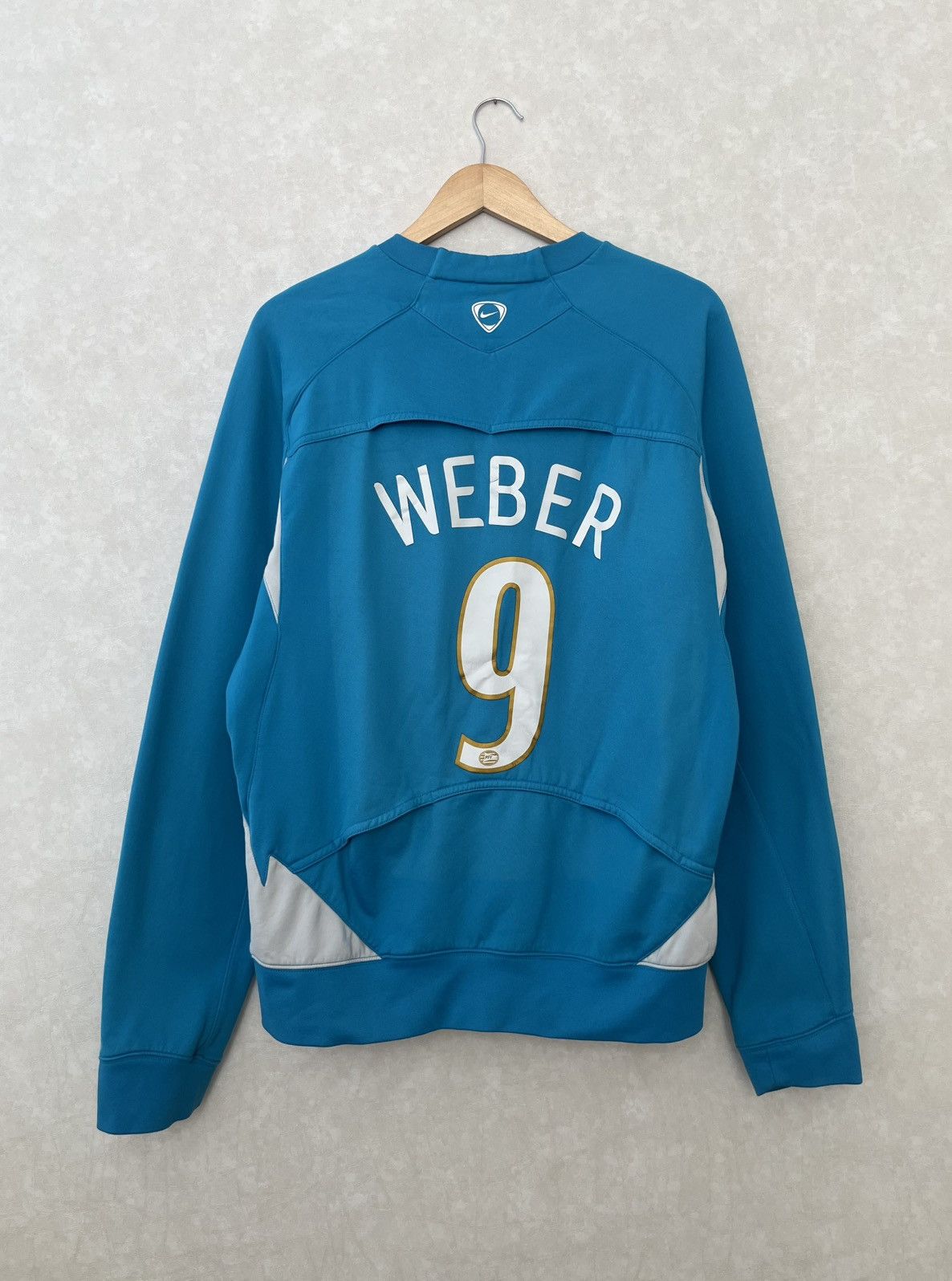 Nike PSV Eindhoven Nike Football Sweatshirt #9 Weber 00s Size US L / EU 52-54 / 3 - 12 Thumbnail