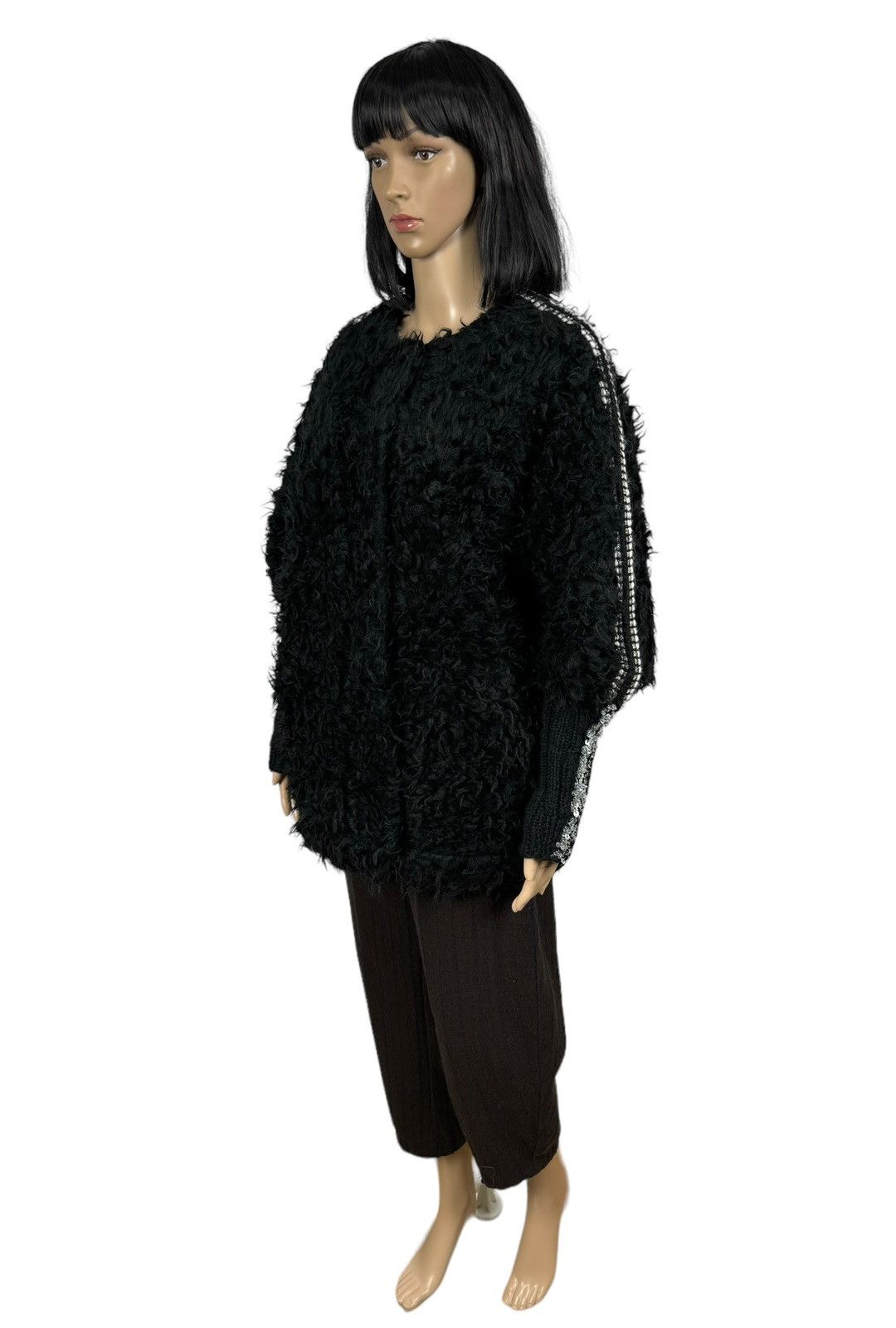 Designer Maria Grazia Severi Faux Fur Coat Sequin Decorated size 42 Size M / US 6-8 / IT 42-44 - 8 Thumbnail