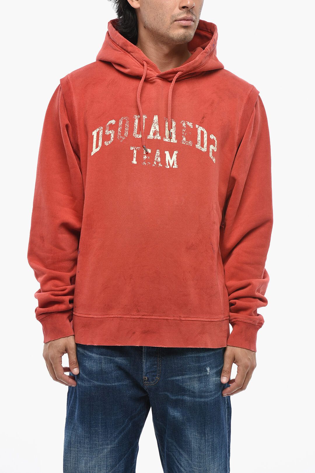 m*m様 DSQUARED2 Jesus プリント パーカーXS Dsquared2 DSQUARED2 “My Shepherd” Jesus Vintage Red Hoodie (M