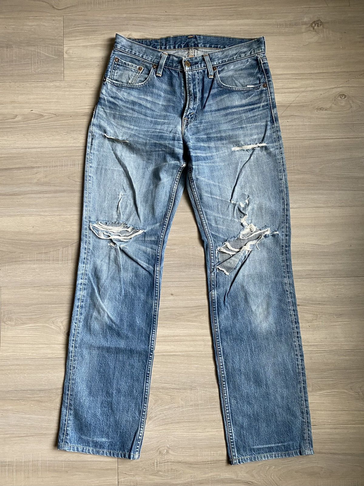 Levi’s 502 Thrashed Blue Jeans Denim