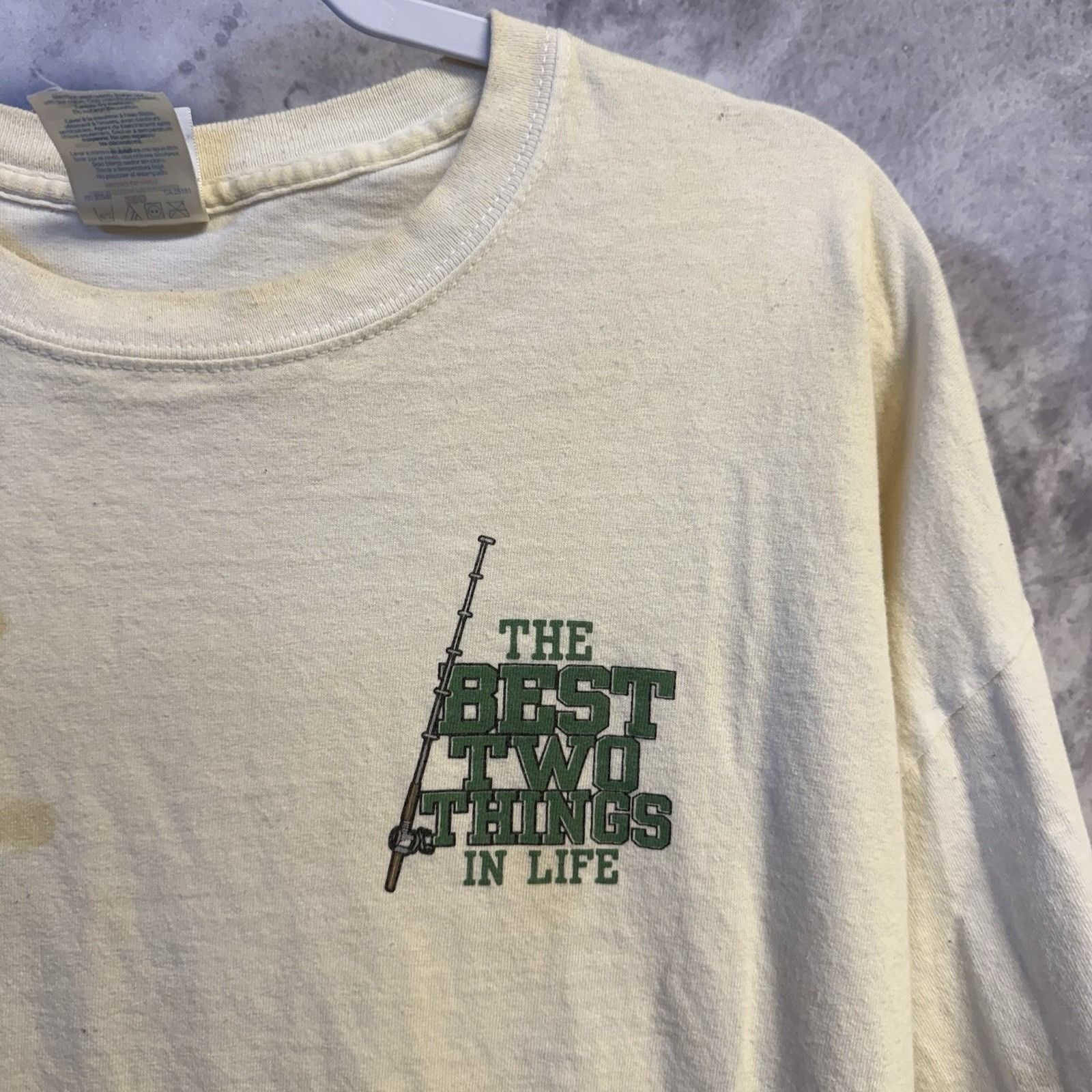 Vintage Vintage Fishing Girl T Shirt Mens 2XL 23.5x28 Y2K Short Slee Size US XXL / EU 58 / 5 - 4 Thumbnail