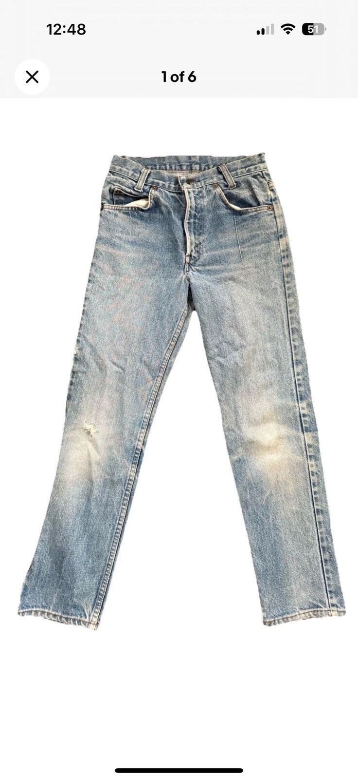 Vintage Perfect 70s Orange Tab Levi’s 26x27 Size 26" / US 2 / IT 38 - 1 Thumbnail