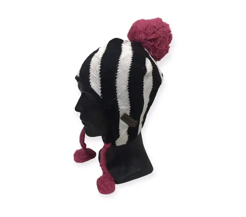Japanese Brand × Vintage North Peak Stripe Jail Earflap Beanie Hat Size ONE SIZE - 1 Thumbnail