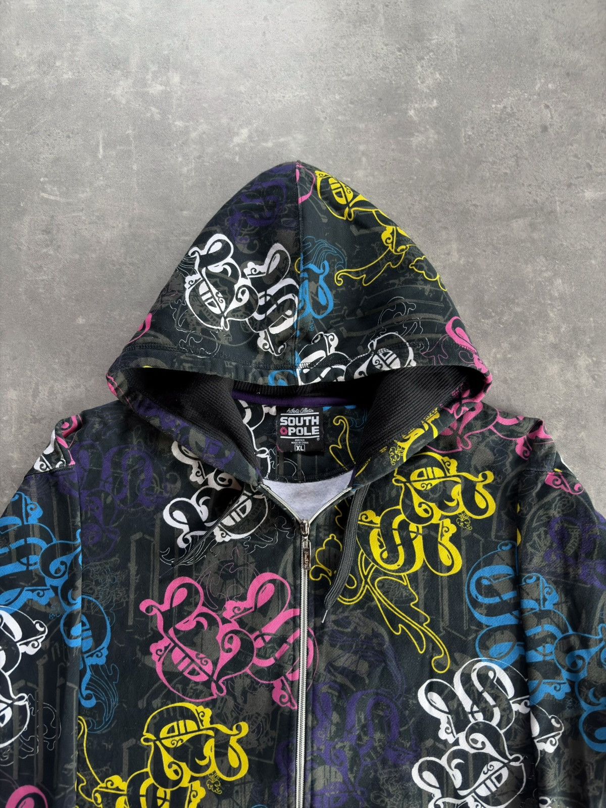 Southpole Southpole AOP Multilogo Baggy Printed Zip Hoodie XL XXL 00s Size US XL / EU 56 / 4 - 8 Thumbnail