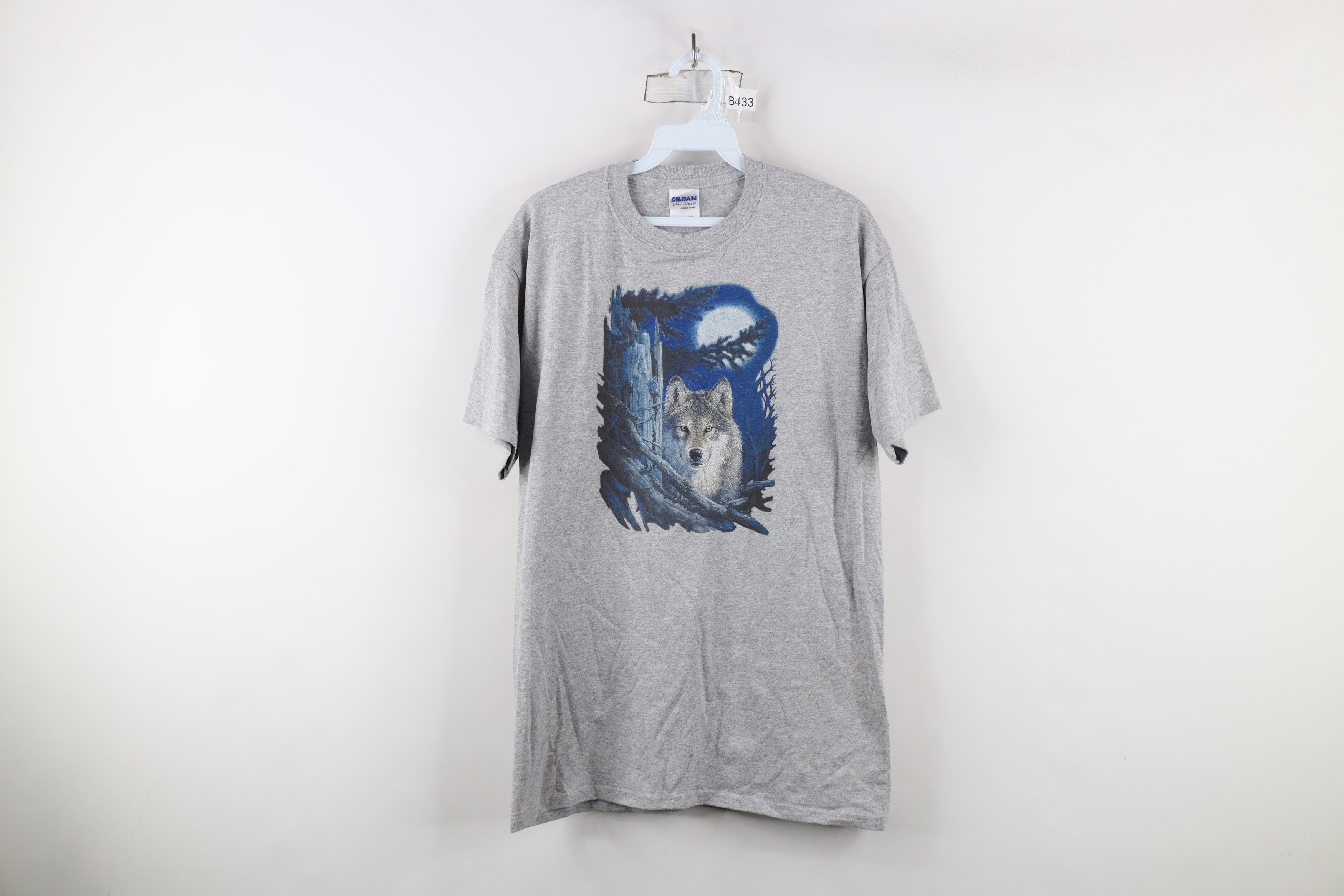 Vintage Vintage 90s Y2K Streetwear Wolf Moon Short Sleeve T-Shirt Size US M / EU 48-50 / 2 - 1 Thumbnail