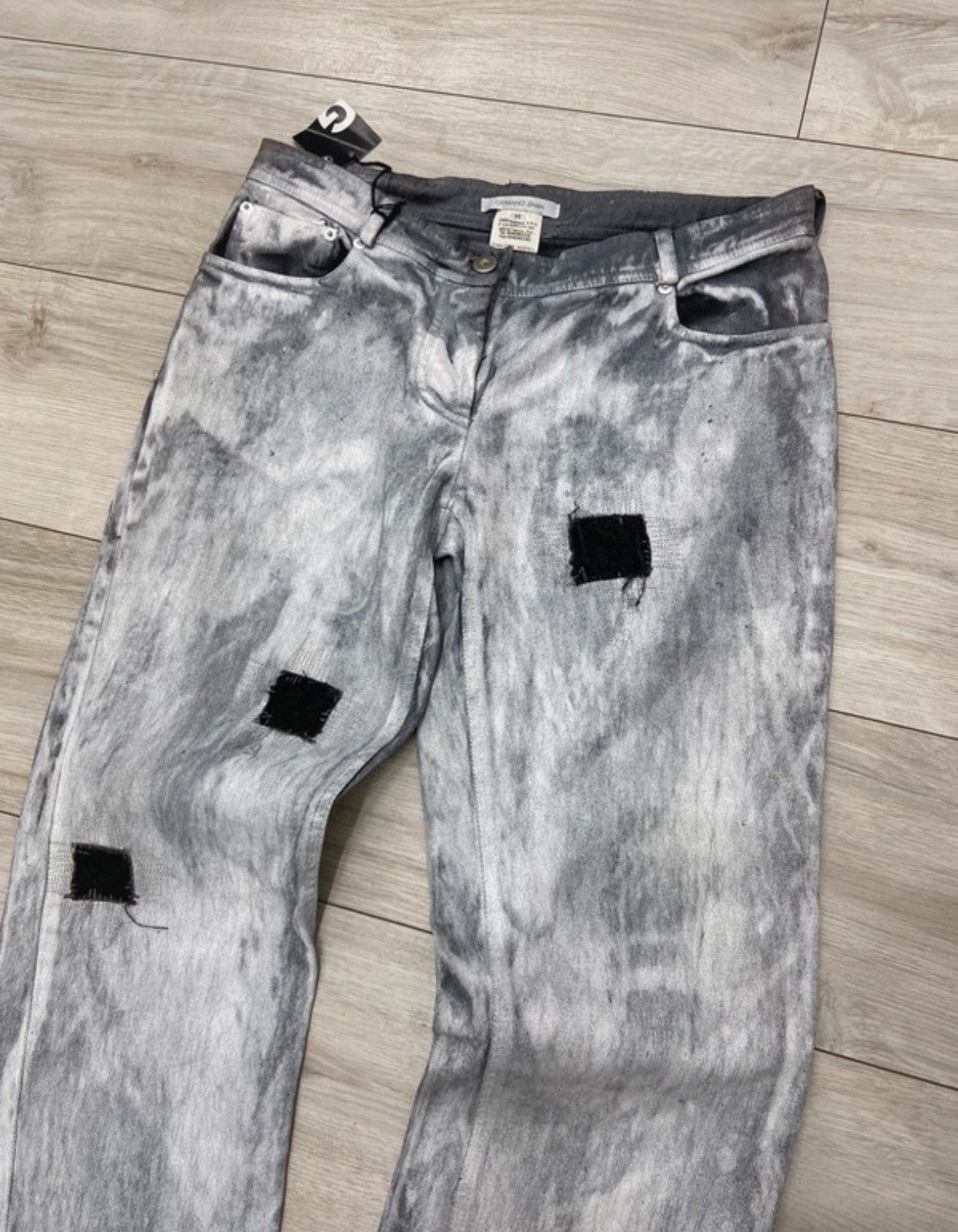 Japanese Brand × Le Grande Bleu (L.G.B.) Very Rare🔥Germano Zama Painted Distressed Denims🔥 Size US 32 / EU 48 - 5 Thumbnail