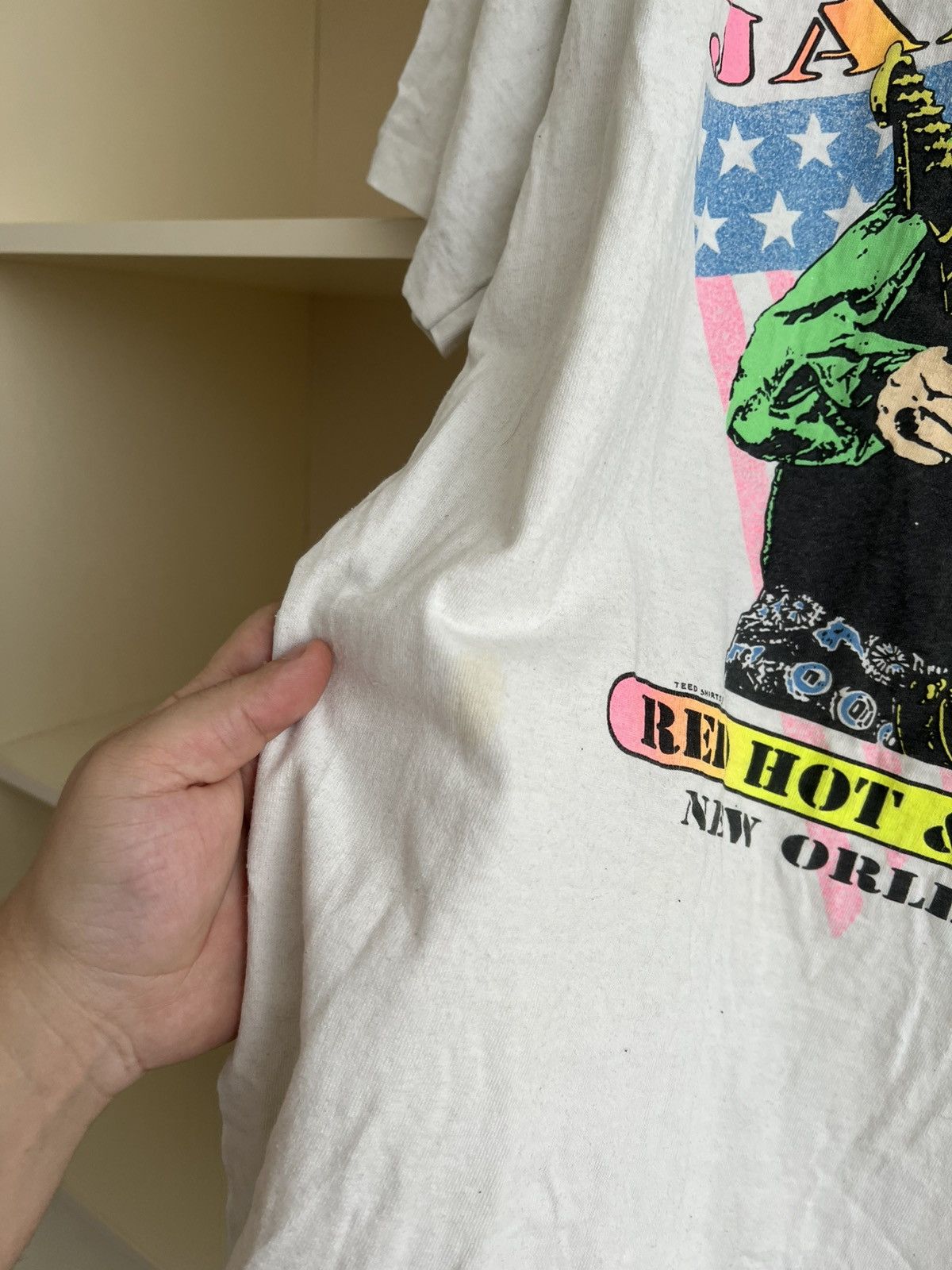 Fruit Of The Loom Vintage 1990 Carlos Santana Jammin Tee L New Orleans USA Size US L / EU 52-54 / 3 - 5 Thumbnail