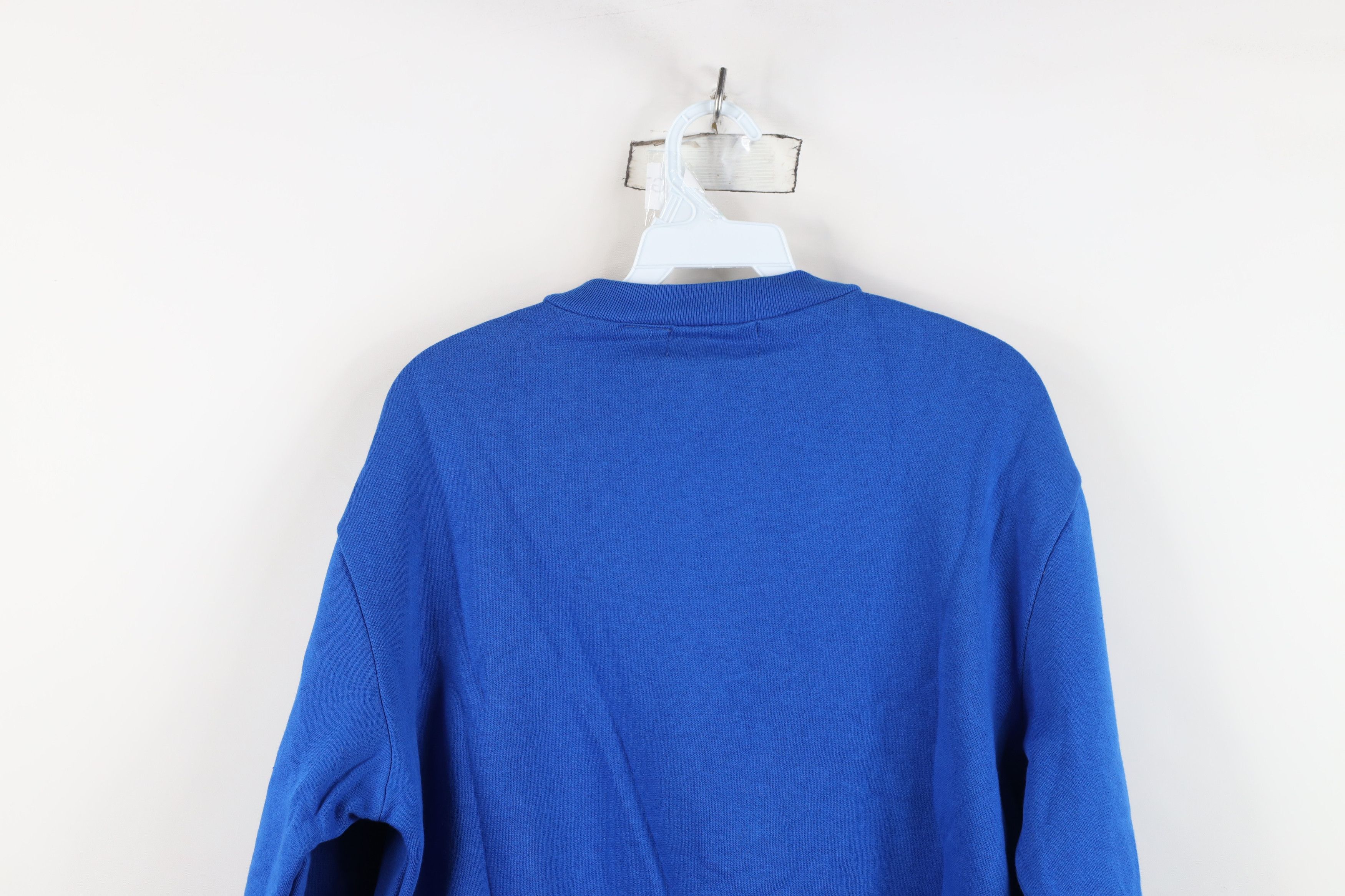 Vintage Deadstock Vintage 90s Streetwear Half Zip Sweatshirt Blue Size L / US 10 / IT 46 - 13 Thumbnail