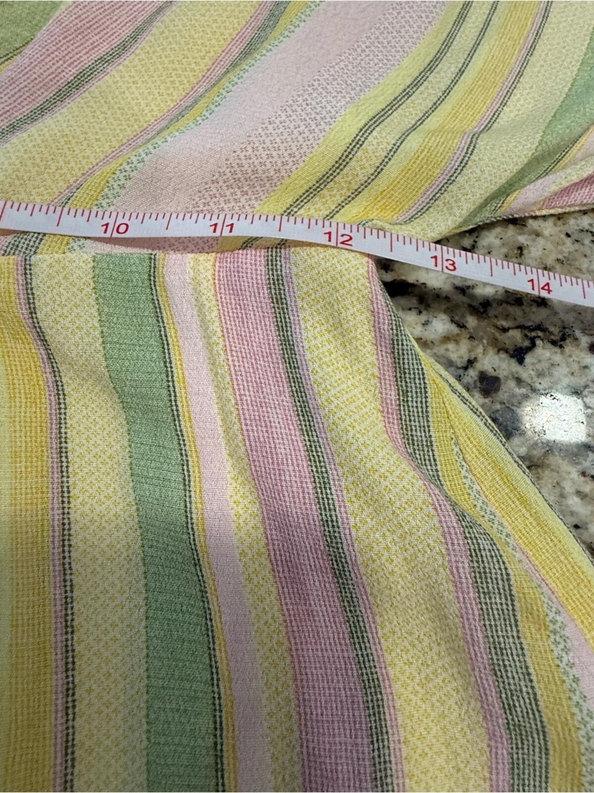 Other Le Lis pastel stripe romper open back pink green yellow SZ M Size 32" / US 10 / IT 46 - 10 Thumbnail
