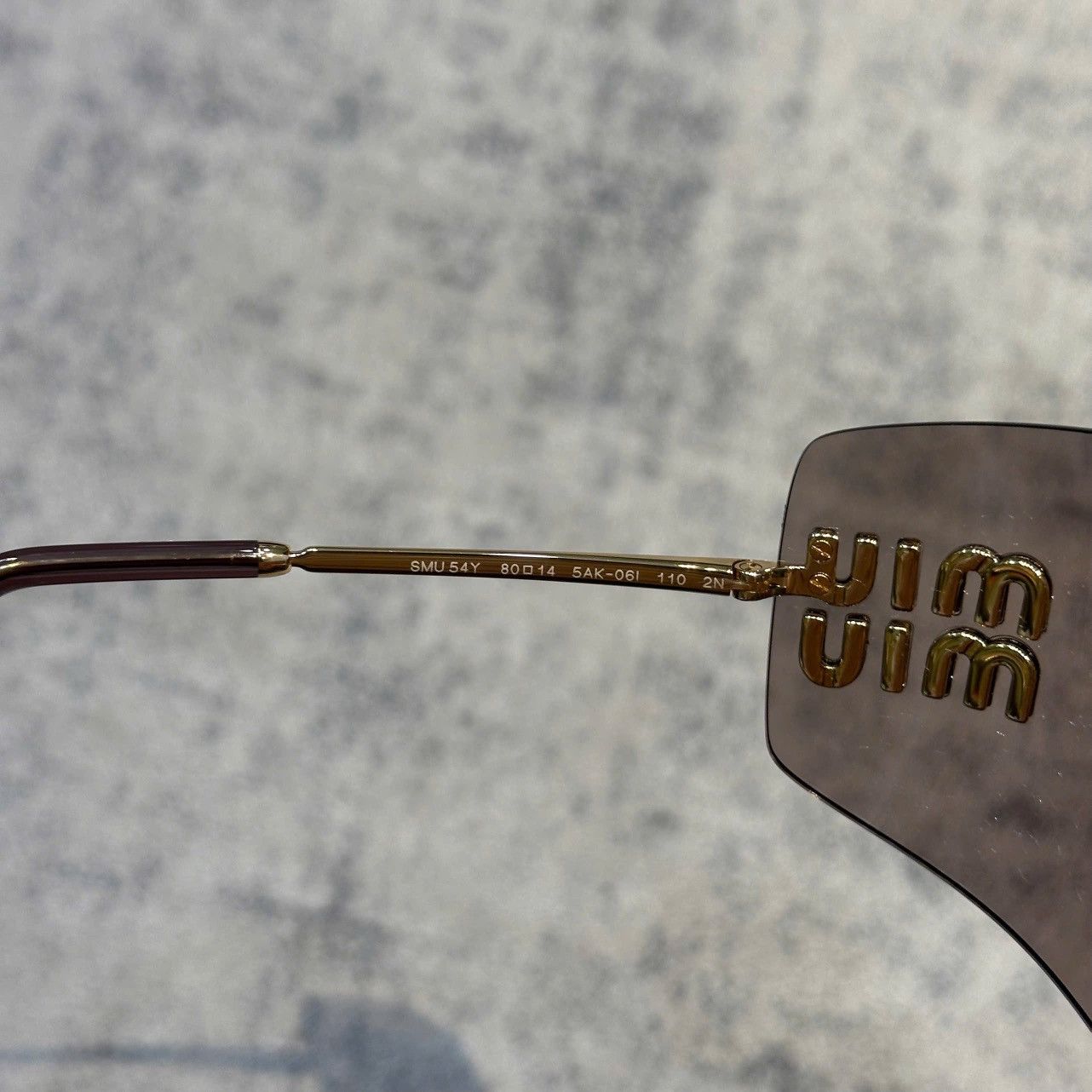 Miu Miu MIU MIU MU 54YS 5AK06I Sunglasses GOLD Size ONE SIZE - 6 Thumbnail