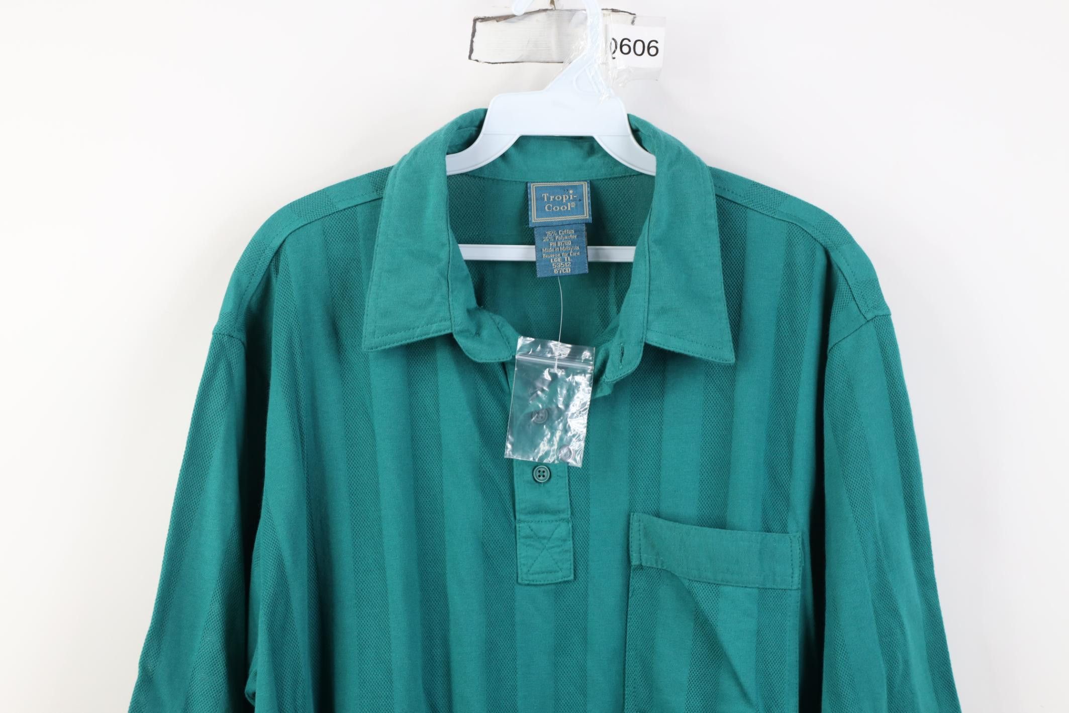 Vintage Deadstock Vintage 90s Streetwear Mesh Pullover Golf Polo Size US L / EU 52-54 / 3 - 2 Thumbnail