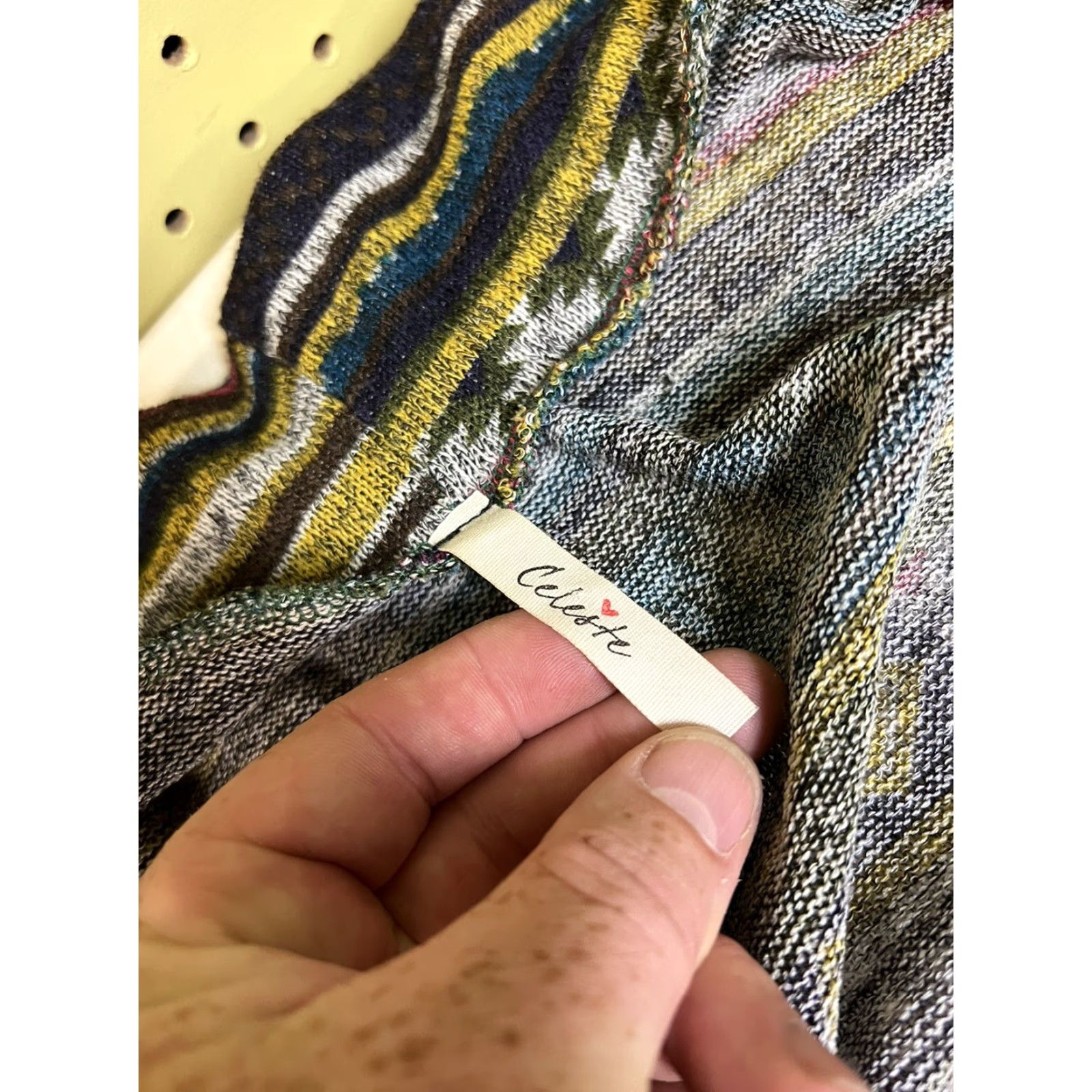 Vintage Womens M Celeste Knit Sweater Shawl Southwest Aztec Print Shirt Size M / US 6-8 / IT 42-44 - 5 Thumbnail