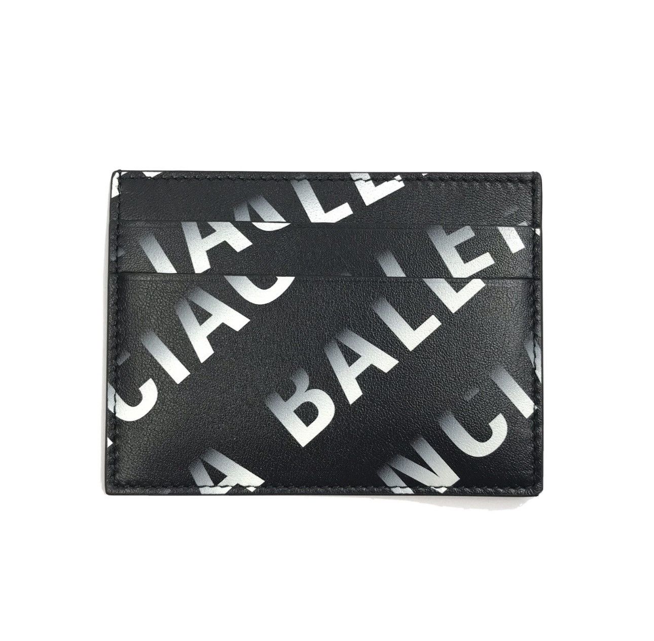 Balenciaga Black Gradient Logo Card Holder Size ONE SIZE - 2 Thumbnail