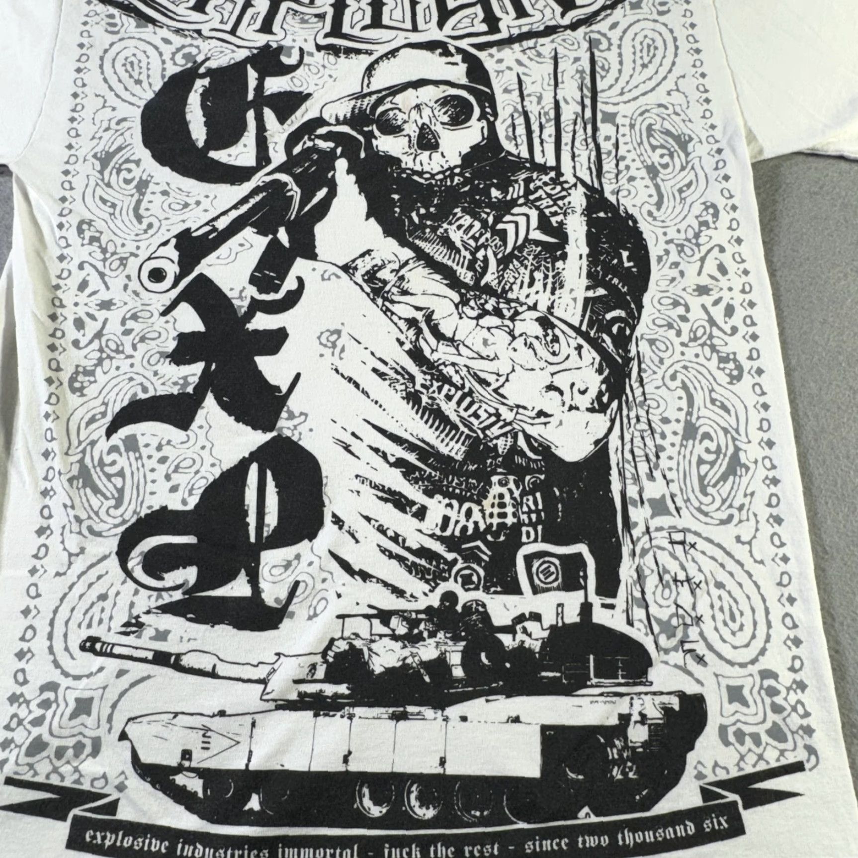 Industrie VINTAGE Expl Industries Shirt Mens M Skull Soldier Tank Graphic 2006 Tattoo VTG 2006 Size US M / EU 48-50 / 2 - 2 Thumbnail
