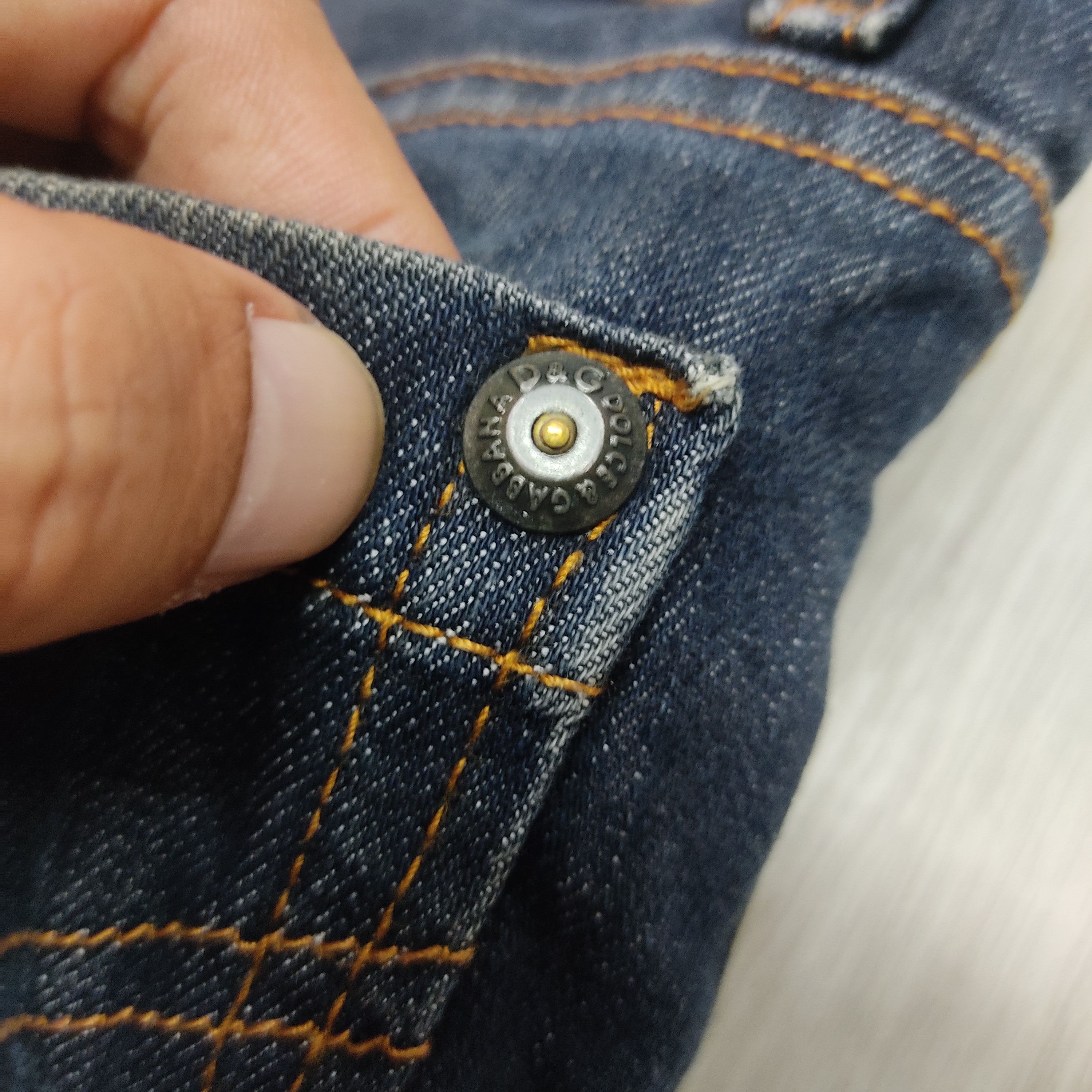 Dolce & Gabbana DOLCE & GABBANA Low Rise Straight Cut Slim Fit Denim Pants Size US 33 - 18 Thumbnail