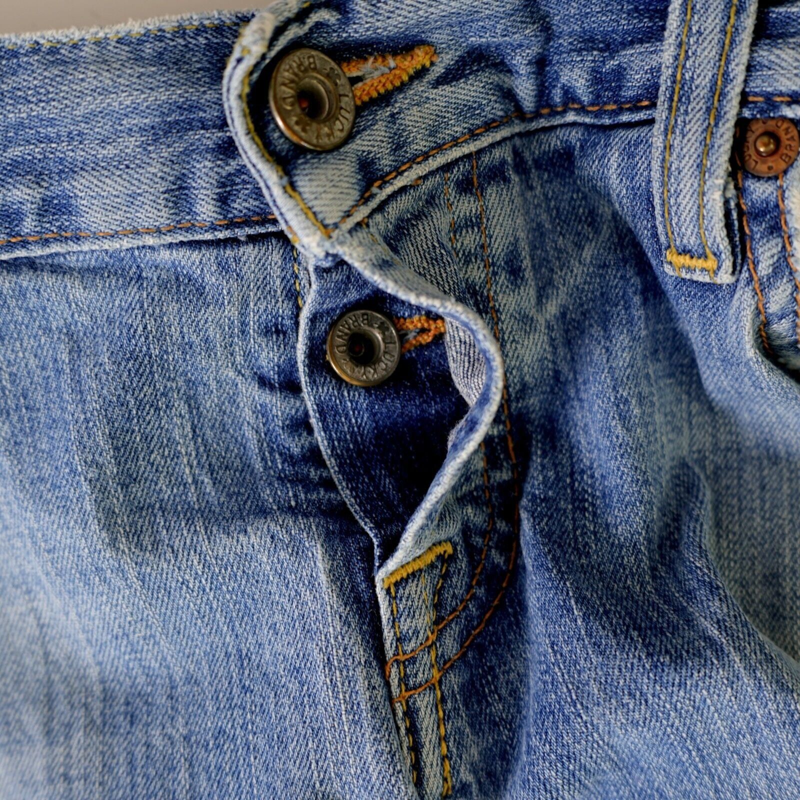 Lucky Brand Lucky Brand Dungarees Sweet Dream Crop Light Blue Stone Wash Size 31" - 13 Thumbnail