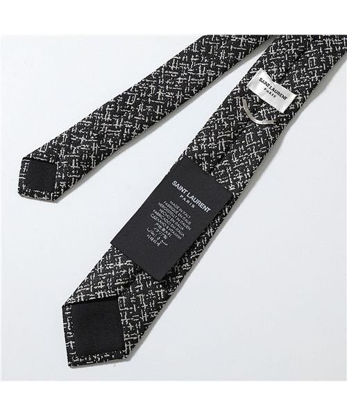 Saint Laurent Paris o1s1wg110824 Size: L / Tweed Tie Silk Jacquard Black/White Size ONE SIZE - 3 Thumbnail