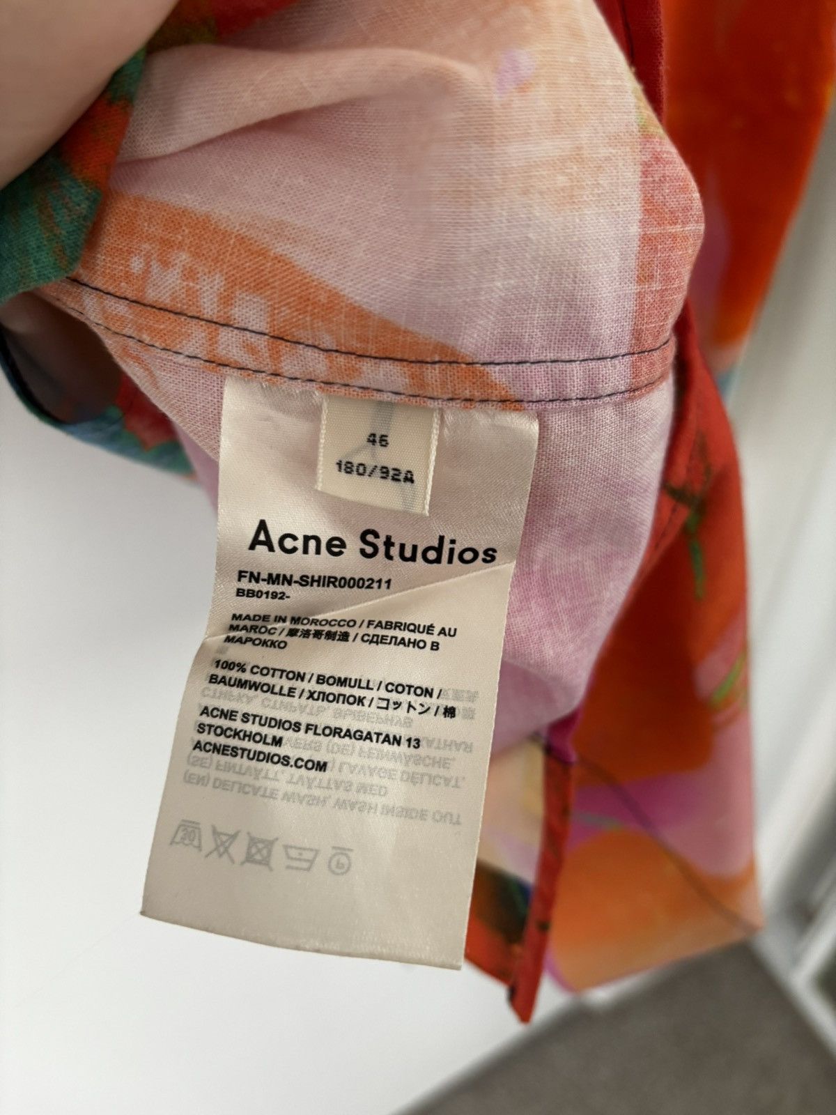 Acne Studios Abstract botanical print shirt Size US S / EU 44-46 / 1 - 5 Thumbnail