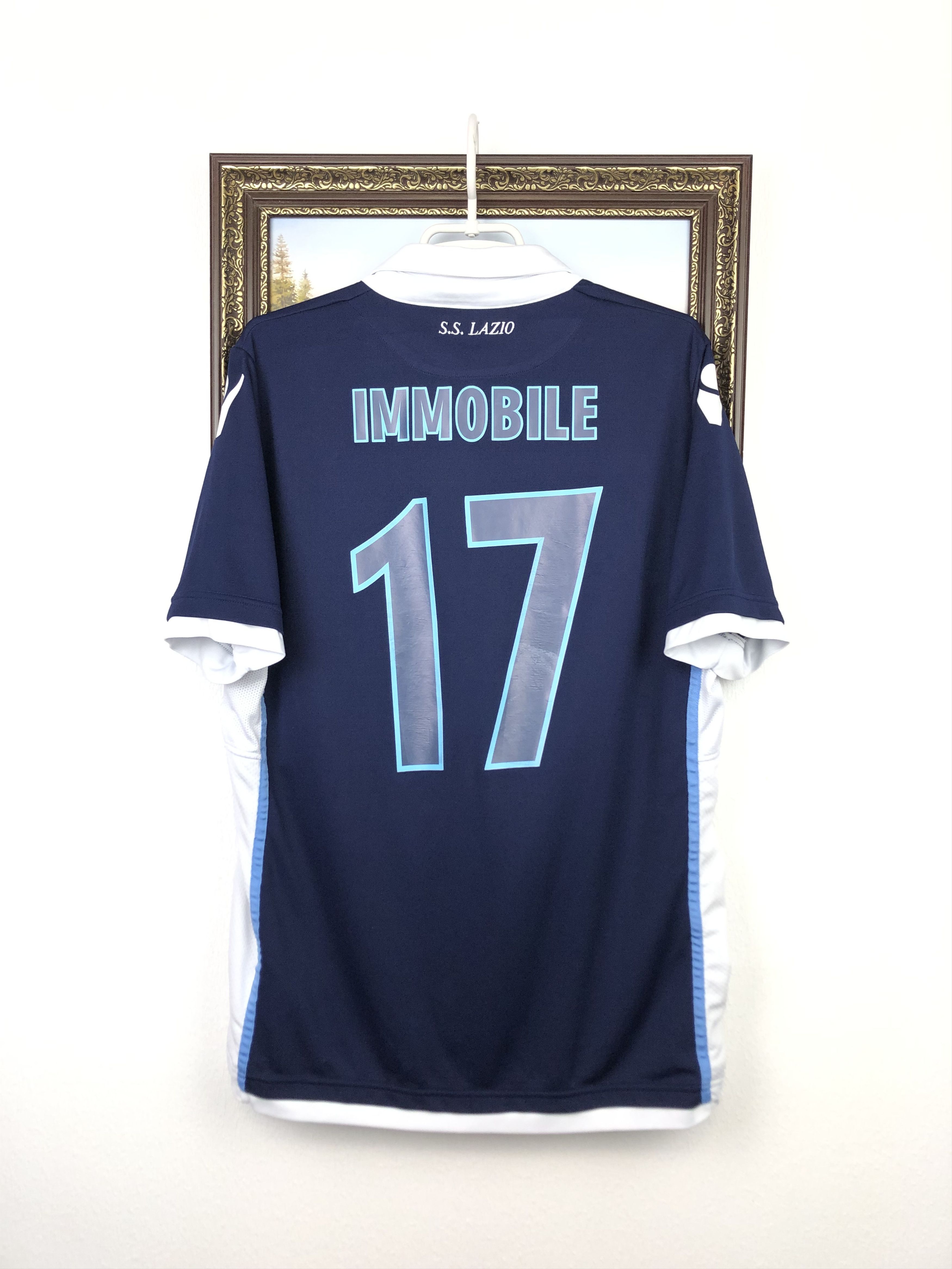 Macron Lazio football shirt 2016 Soccer #17 Immobile Jersey Maglia Size US XL / EU 56 / 4 - 1 Thumbnail