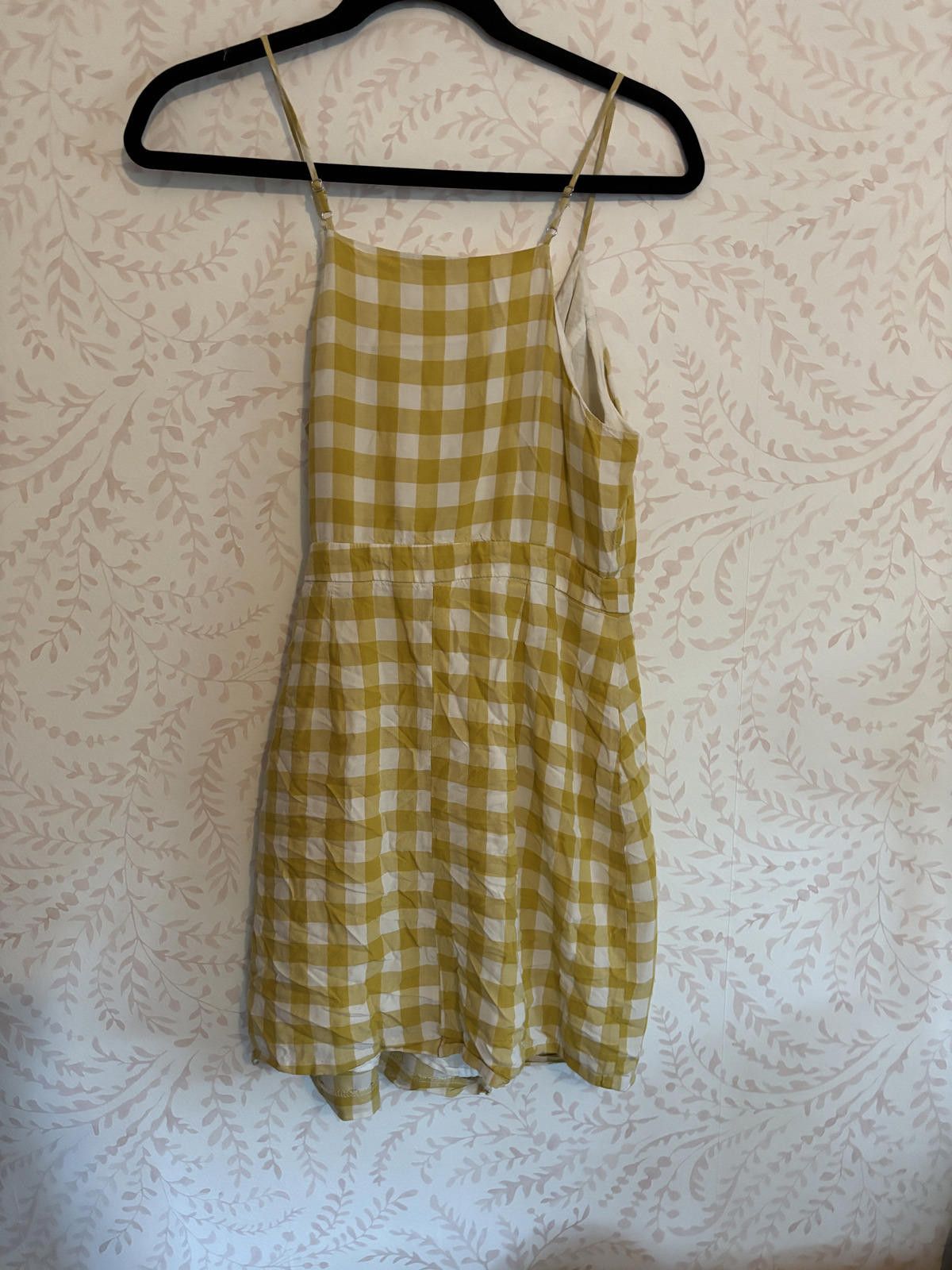 BCBGeneration BCBG Yellow and White Gingham Wrap Mini Dress Size XS / US 0-2 / IT 36-38 - 6 Thumbnail
