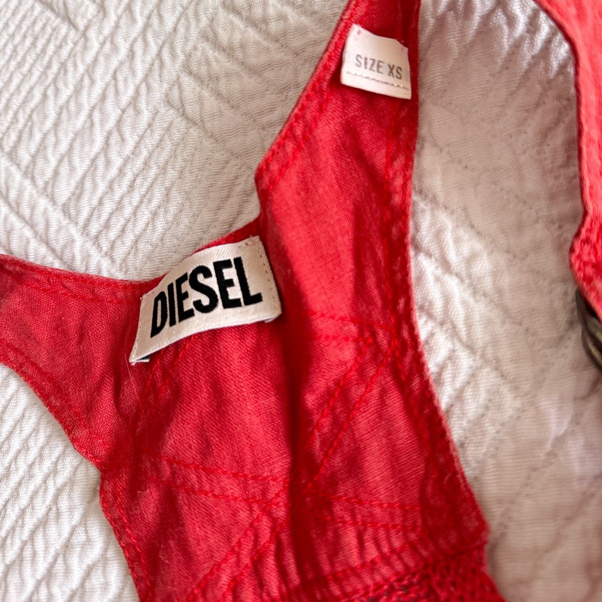 Diesel Diesel 2000s tank knitting red top vintage y2k grunge Size XS / US 0-2 / IT 36-38 - 3 Thumbnail