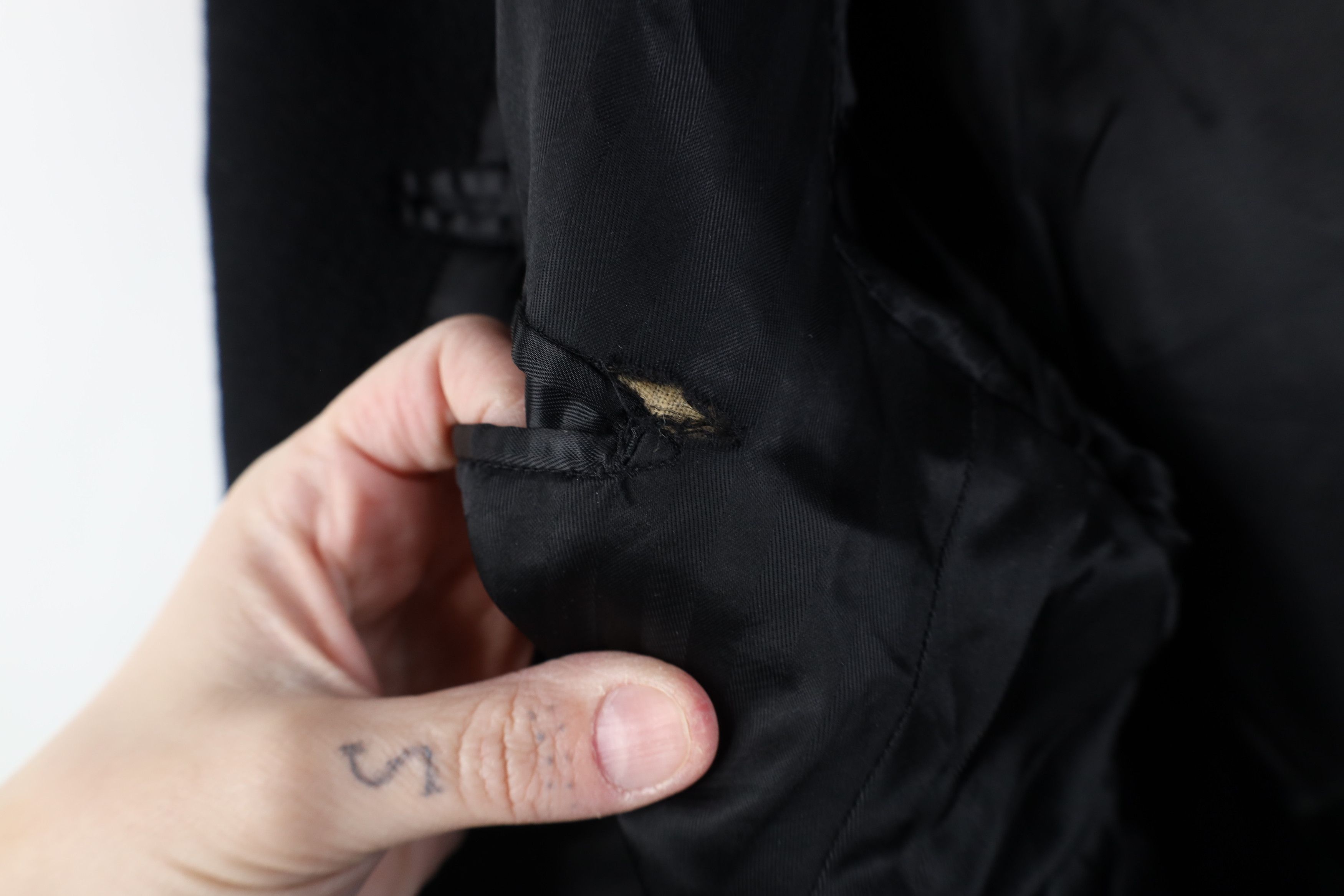 Vintage Vintage 70s Streetwear Button Overcoat Jacket Black USA Size US XXL / EU 58 / 5 - 10 Thumbnail